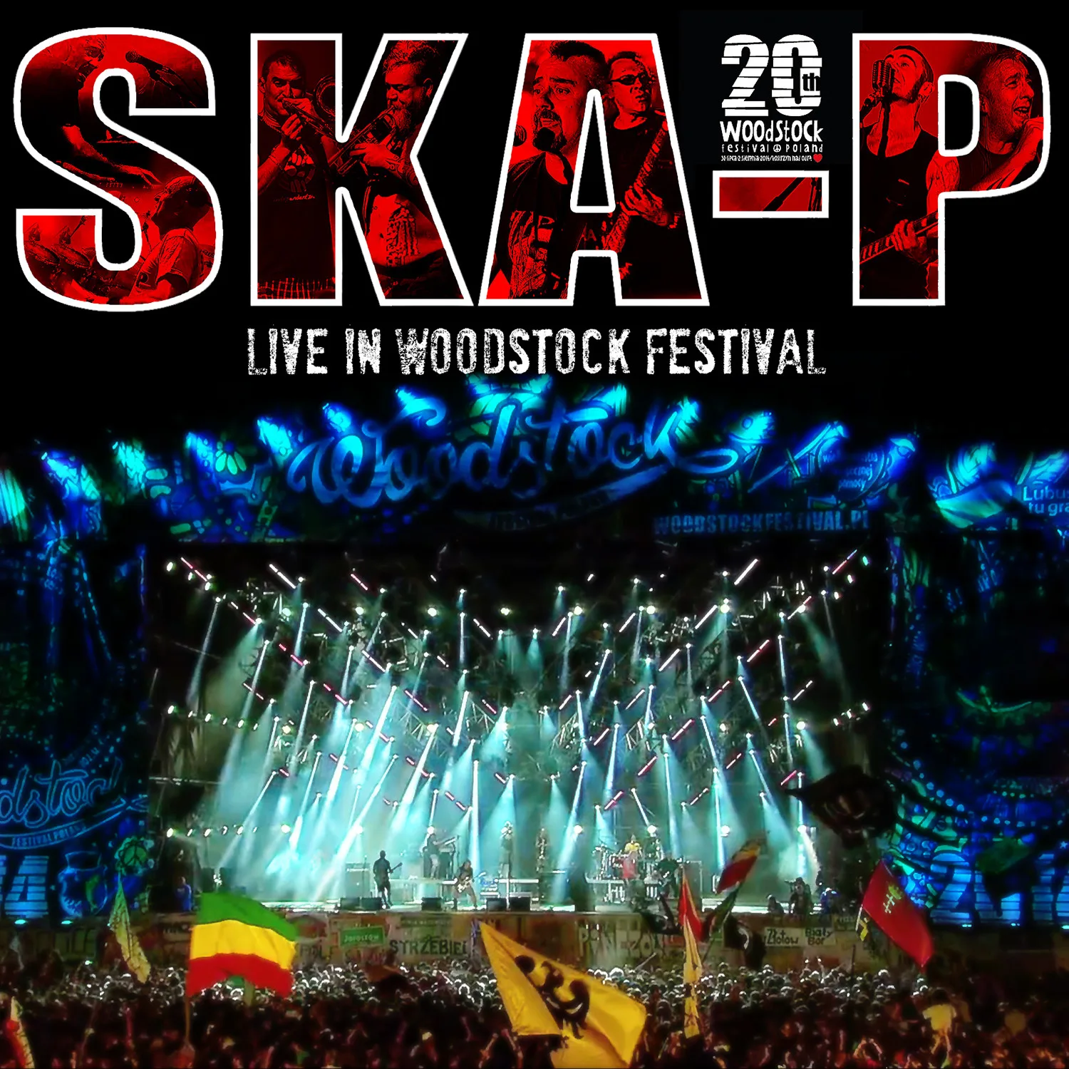Official album cover art for the release Live in Woodstock Festival by Ska-P