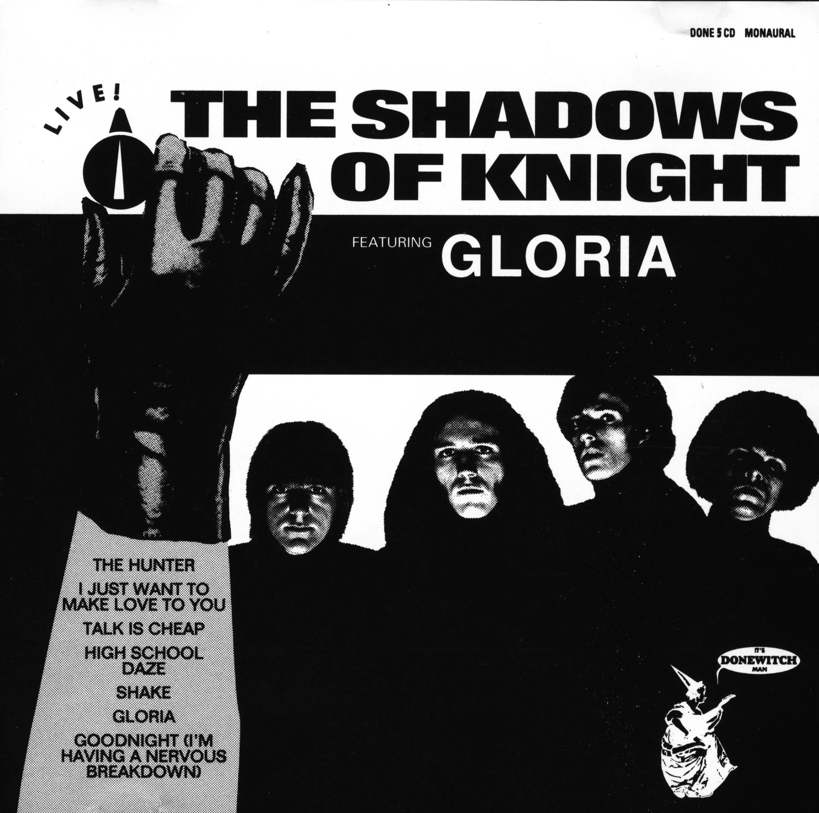Official album cover art for the release Live! (In Rockford, IL. 1972) by The Shadows of Knight
