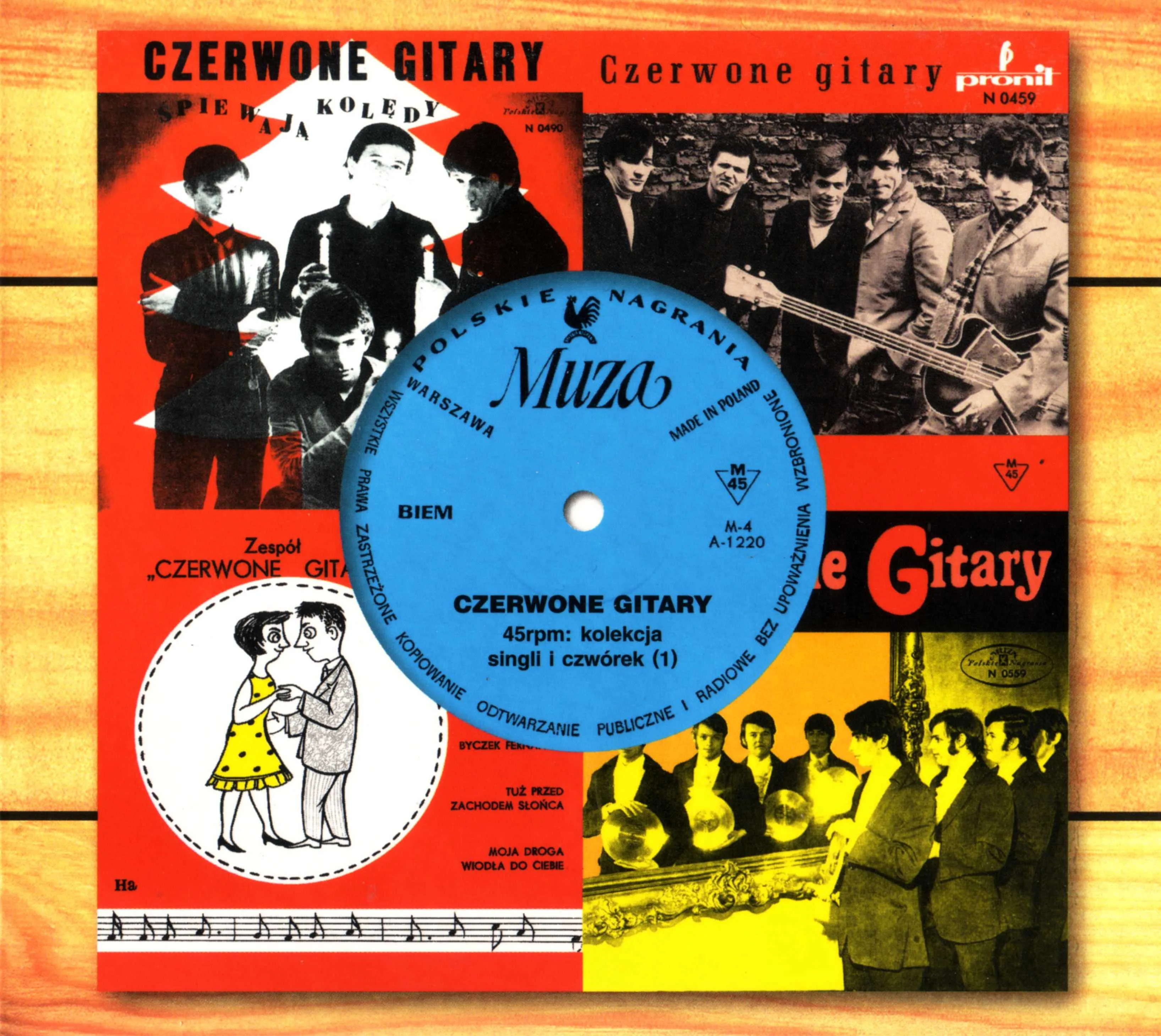 Official album cover art for the release 45 RPM: Kolekcja singli i czwórek 1 by Niebiesko-Czarni