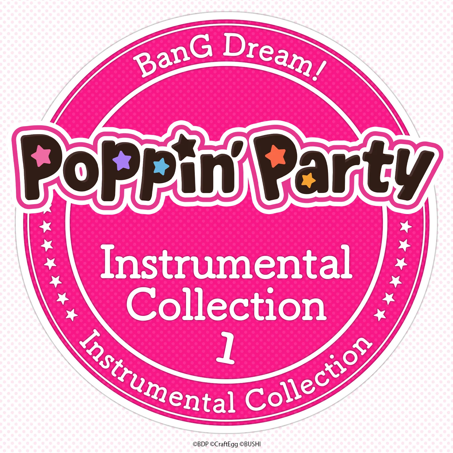 Official album cover art for the release Poppin'Party Instrumental Collection 1 by Poppin'Party