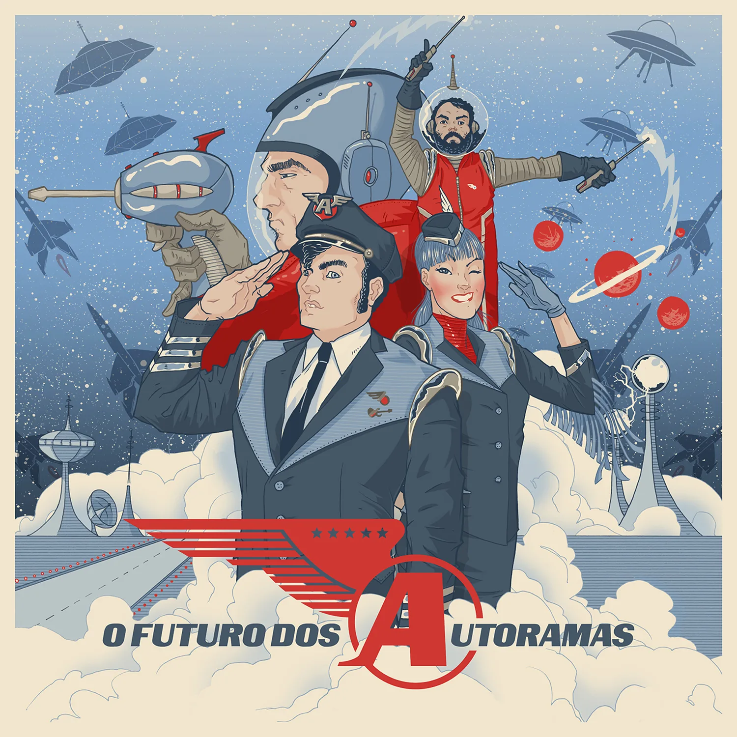 Official album cover artwork for O futuro dos Autoramas by Autoramas