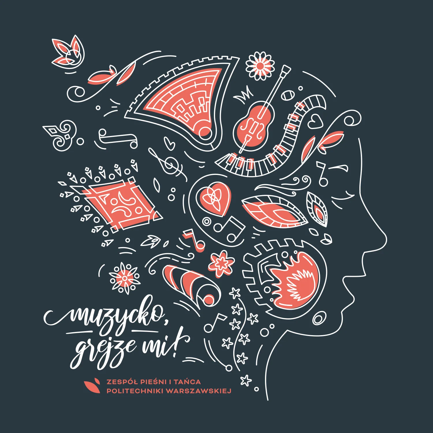 Official album cover art for the release Muzycko, grejze mi! by Zespół Pieśni i Tańca Politechniki Warszawskiej