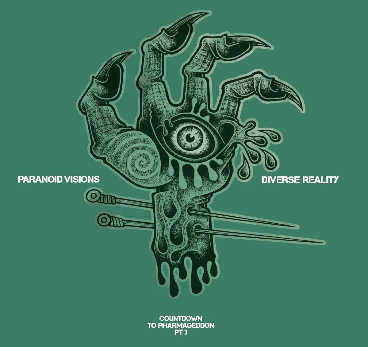 Official album cover art for the release Diverse Reality: Countdown to Pharmageddon Pt 3 by Paranoid Visions