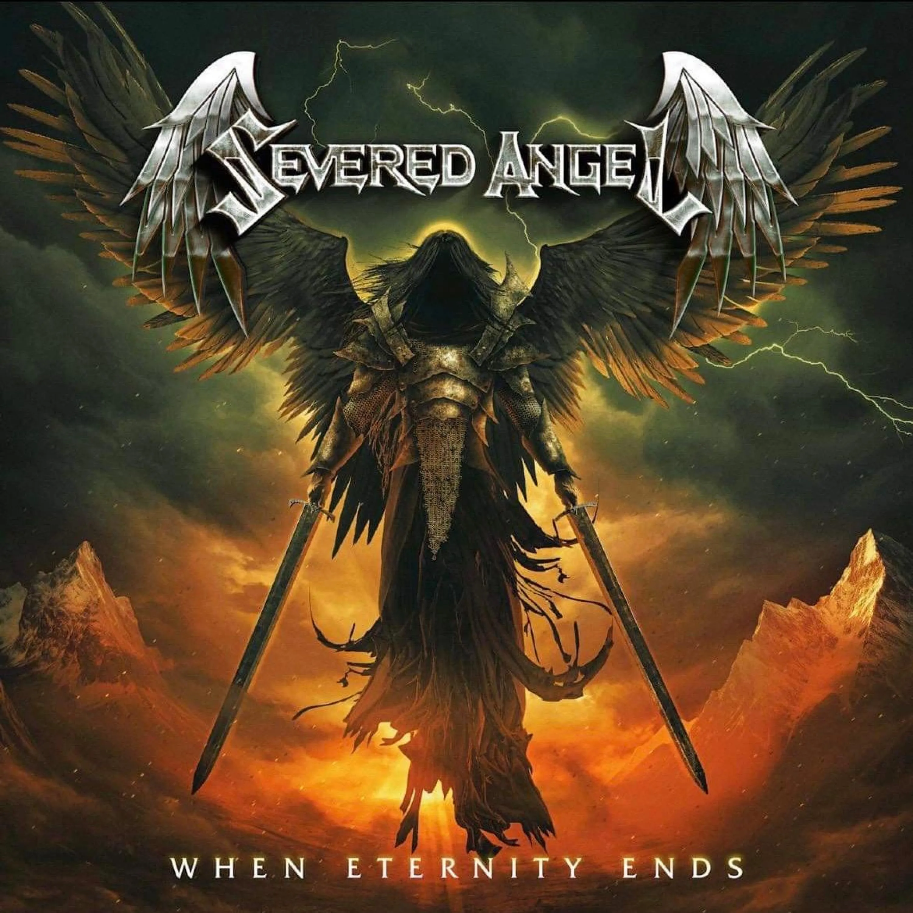 Official album cover art for the release When Eternity Ends by Severed Angel