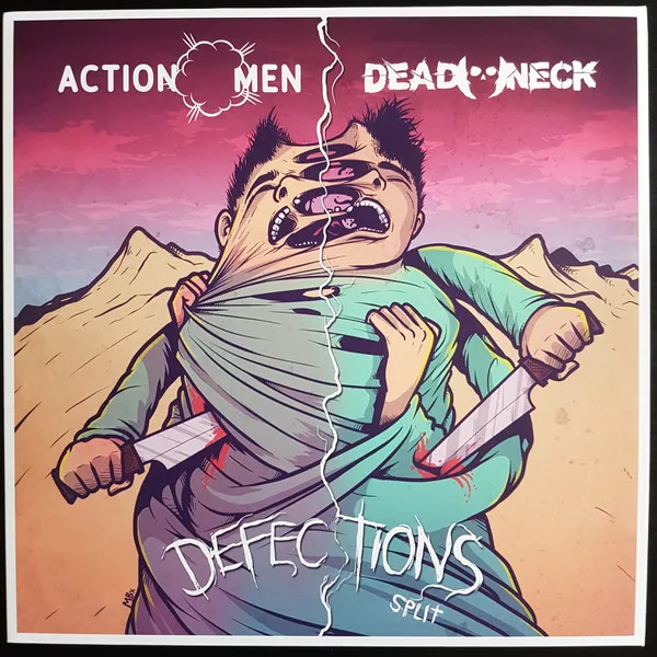 Official album cover art for the release Defections Split by Dead Neck