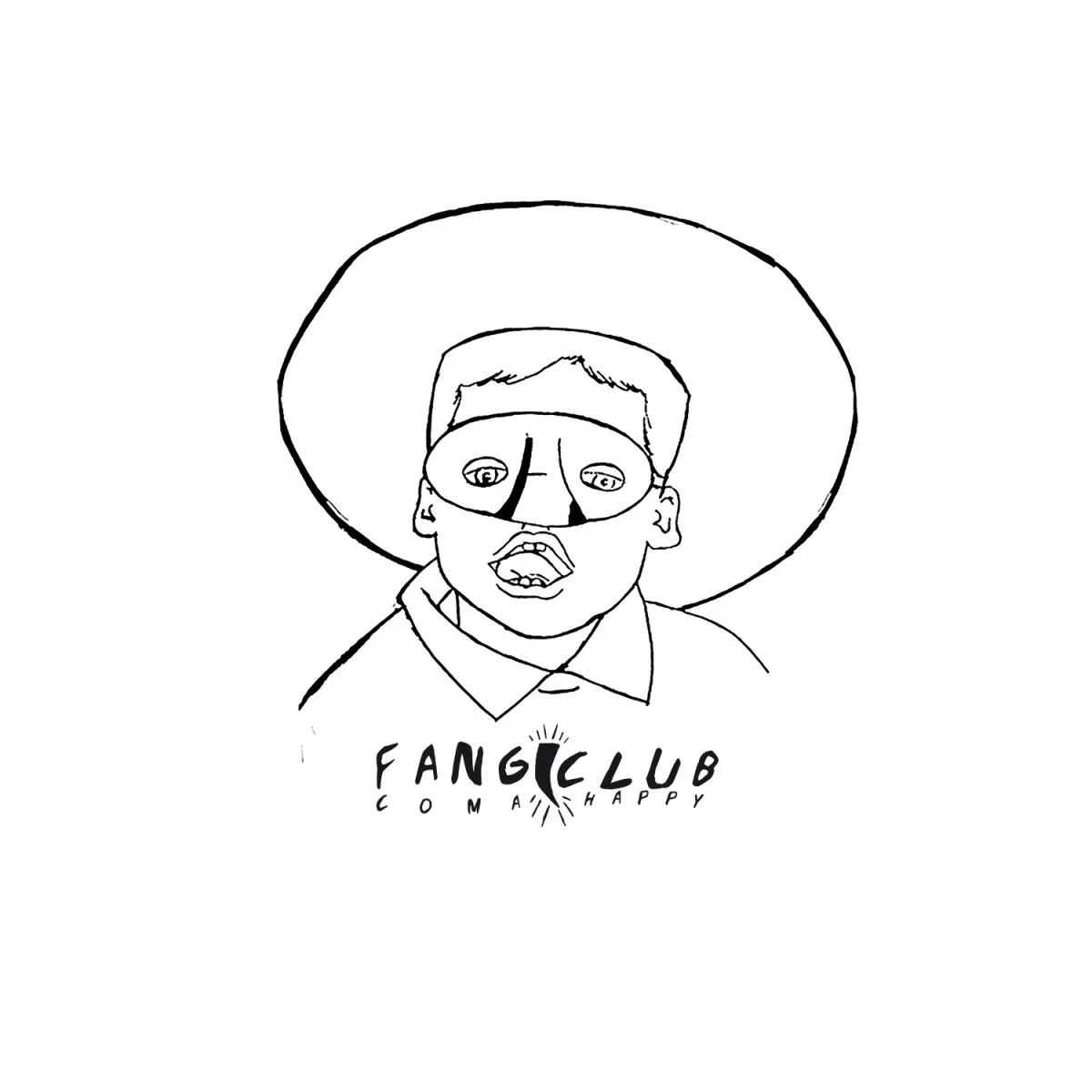 Official album cover art for the release Coma Happy EP by Fangclub