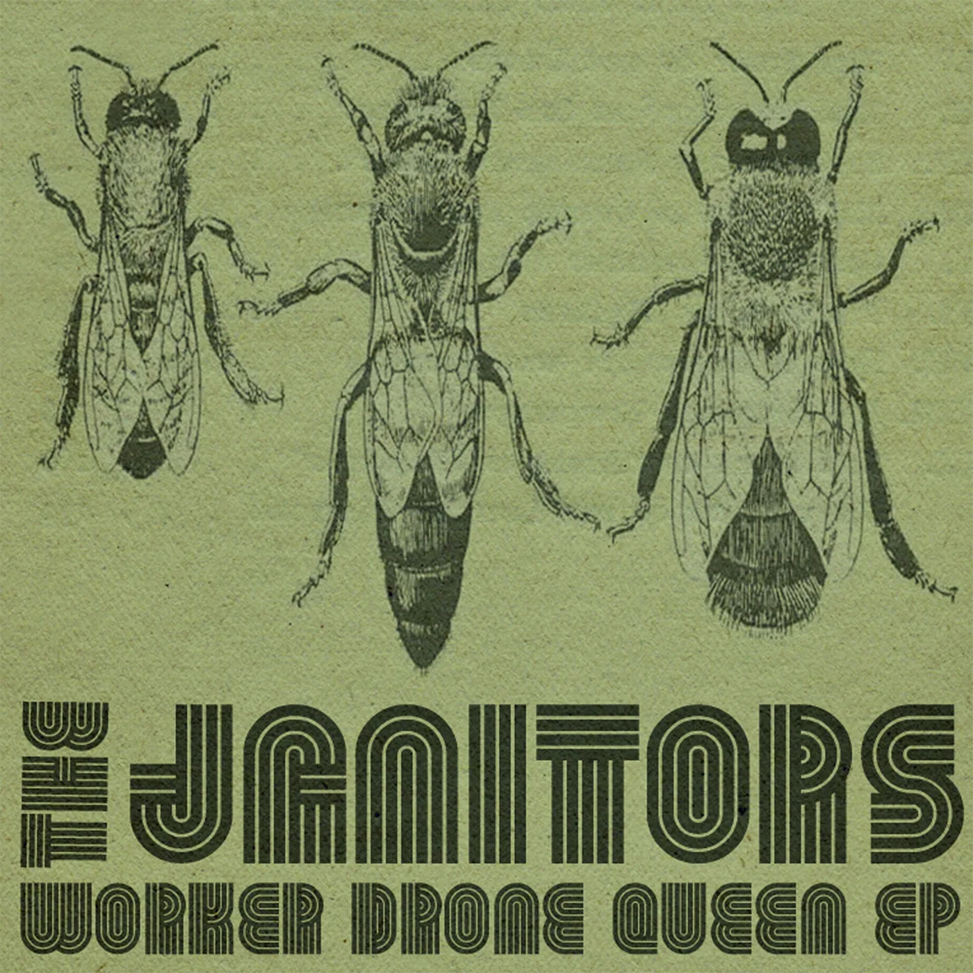 Official album cover art for the release Worker Drone Queen EP by The Janitors