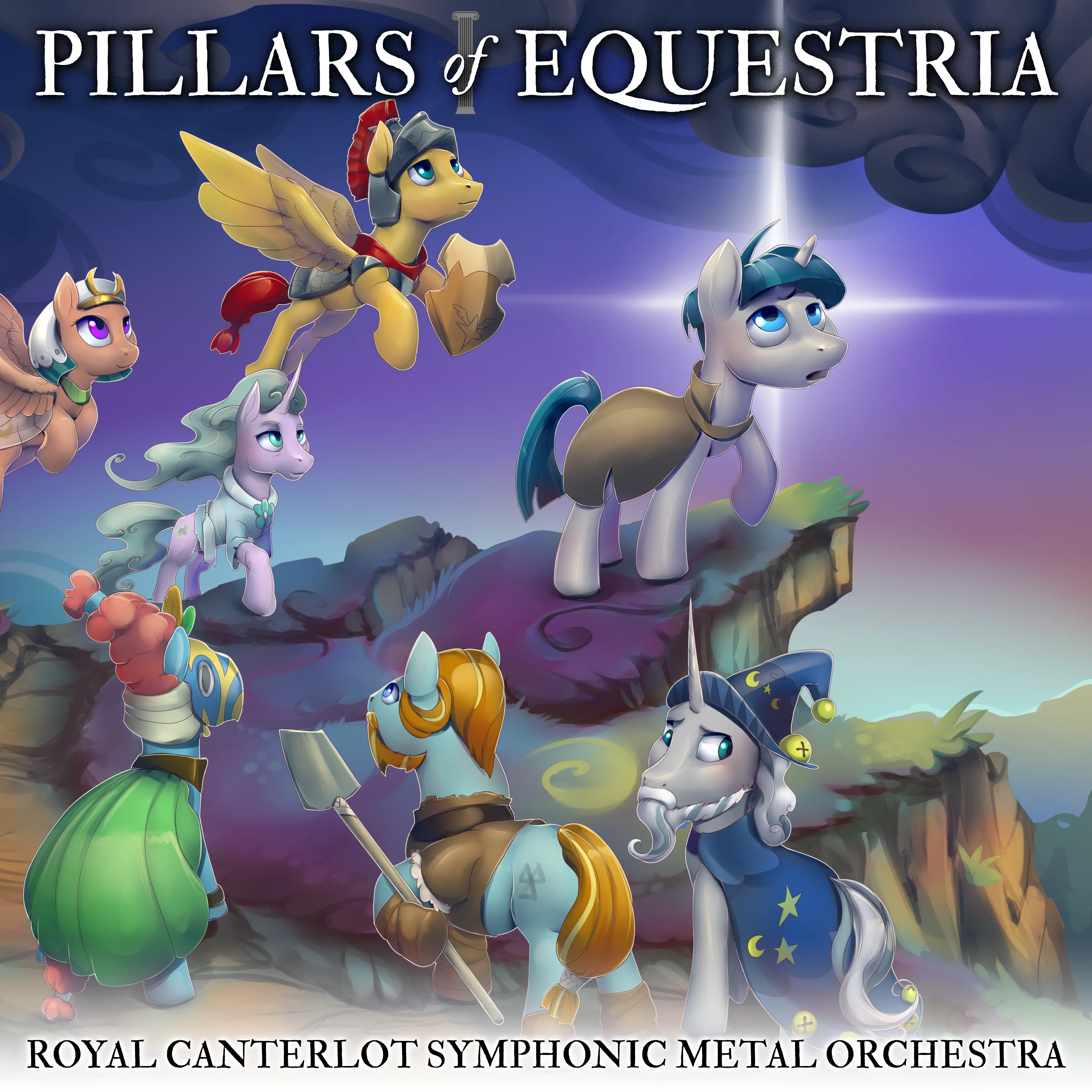 Official album cover art for the release Pillars Of Equestria Part One by The Royal Canterlot Symphonic Metal Orchestra