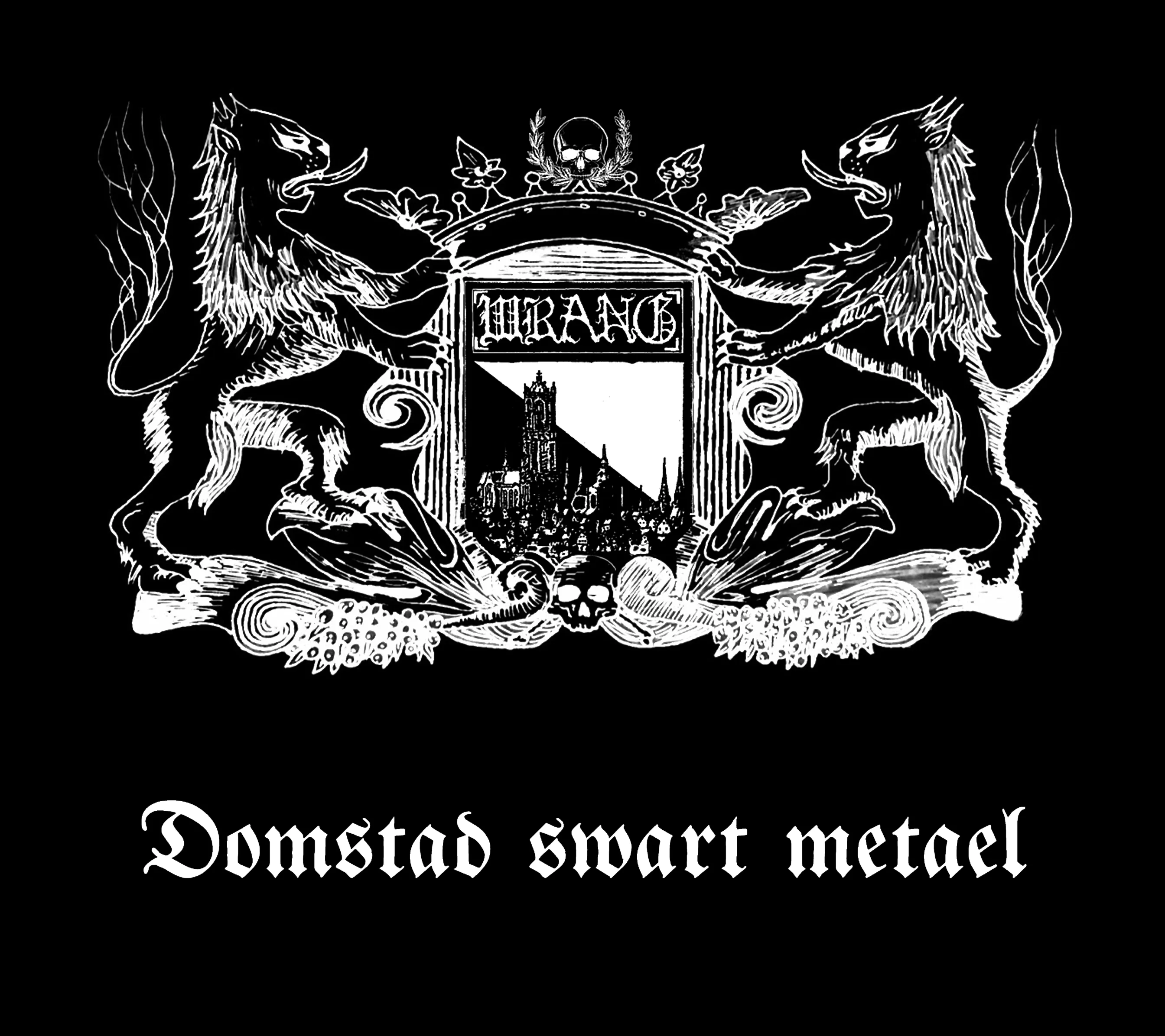 Official album cover art for the release Domstad swart metael by Wrang