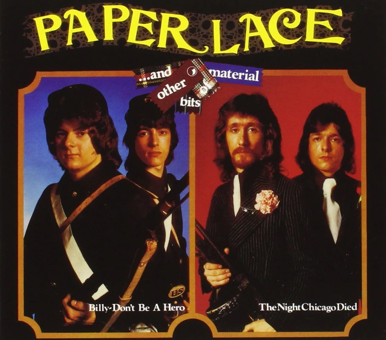 Official album cover art for the release …And Other Bits of Material by Paper Lace