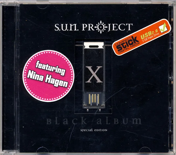 Official album cover art for the release X Black Album by S.U.N. Project