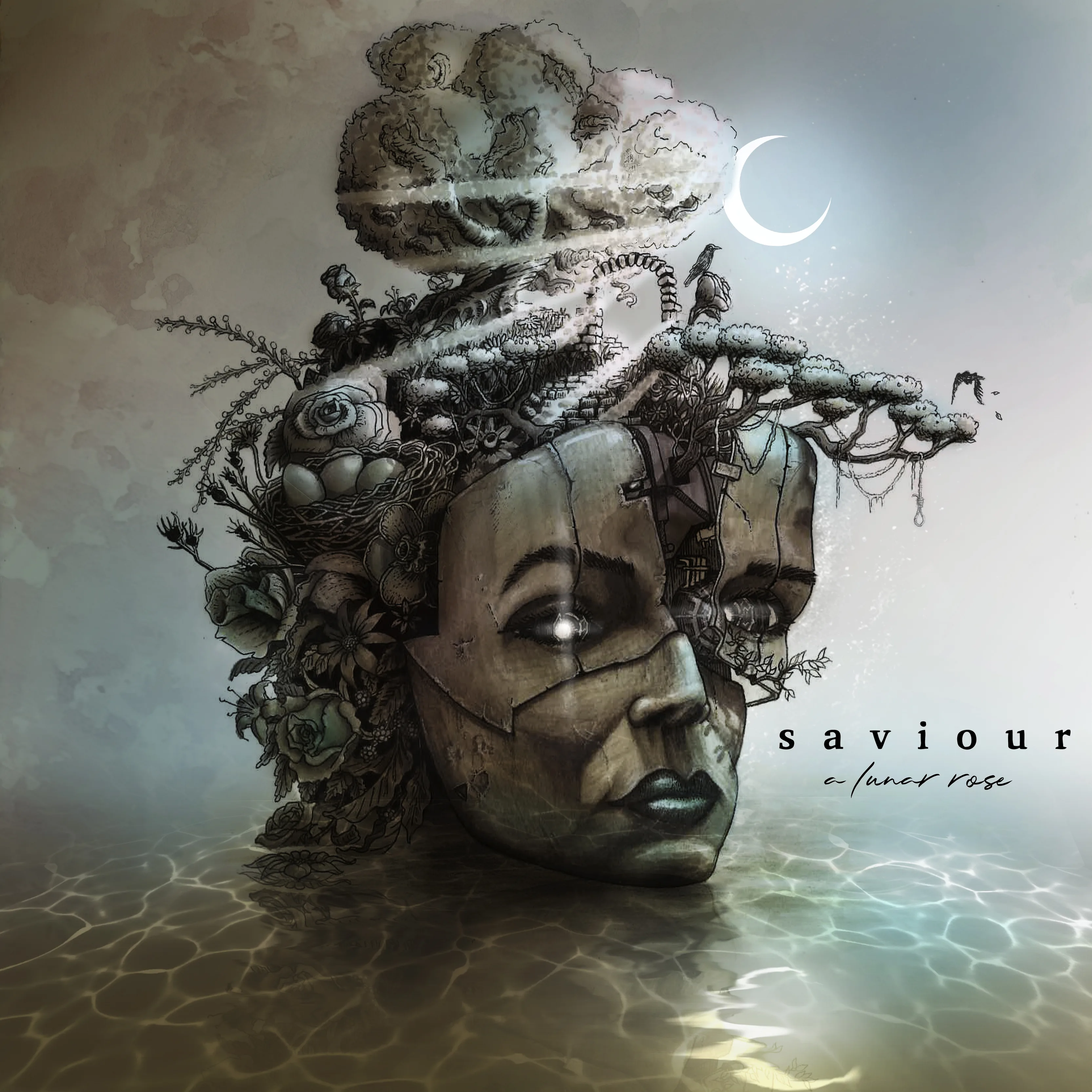 Official album cover art for the release A Lunar Rose by Saviour