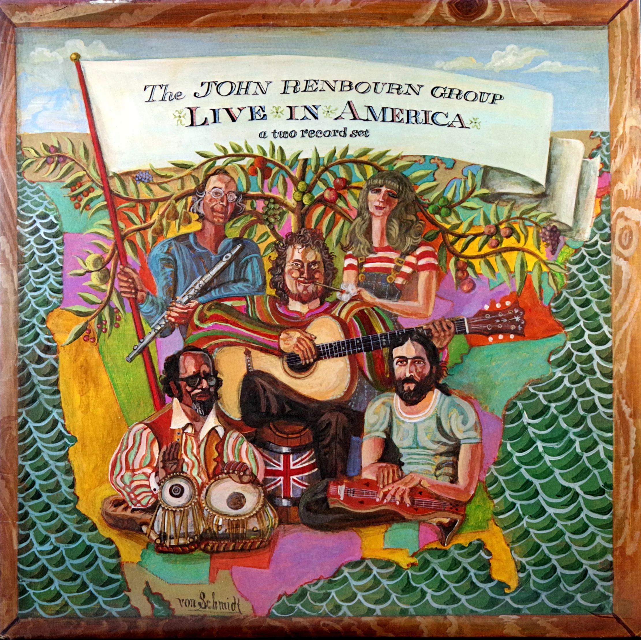 Official album cover art for the release Live in America by The John Renbourn Group