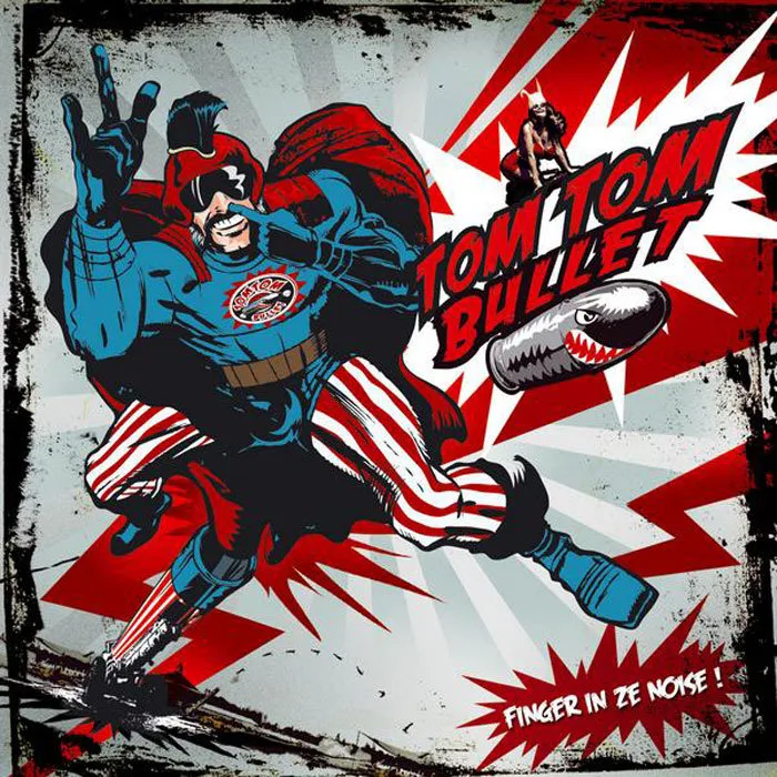 Official album cover art for the release Finger in Ze Noise by Tom Tom Bullet