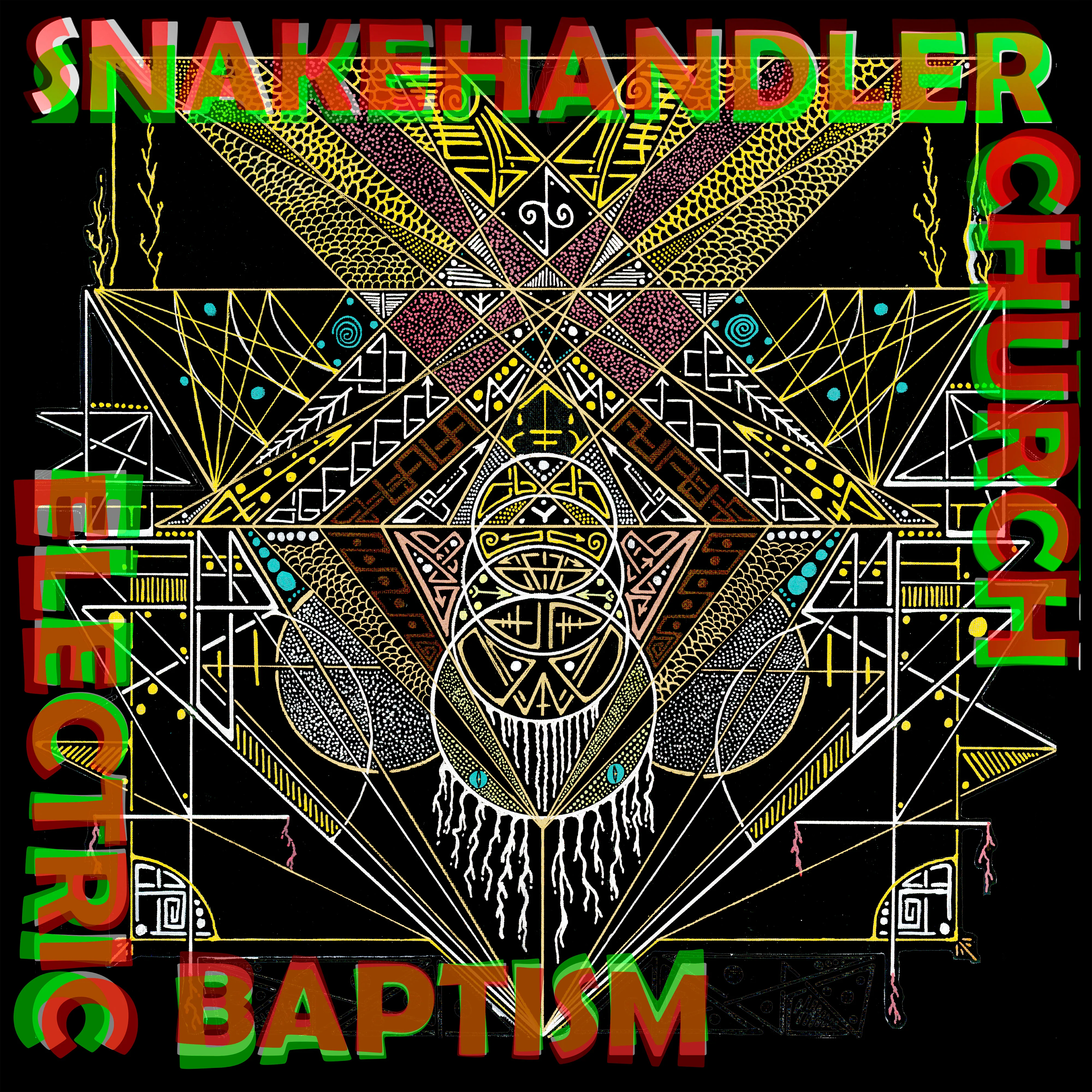 Official album cover art for the release Electric Baptism by Snakehandler Church