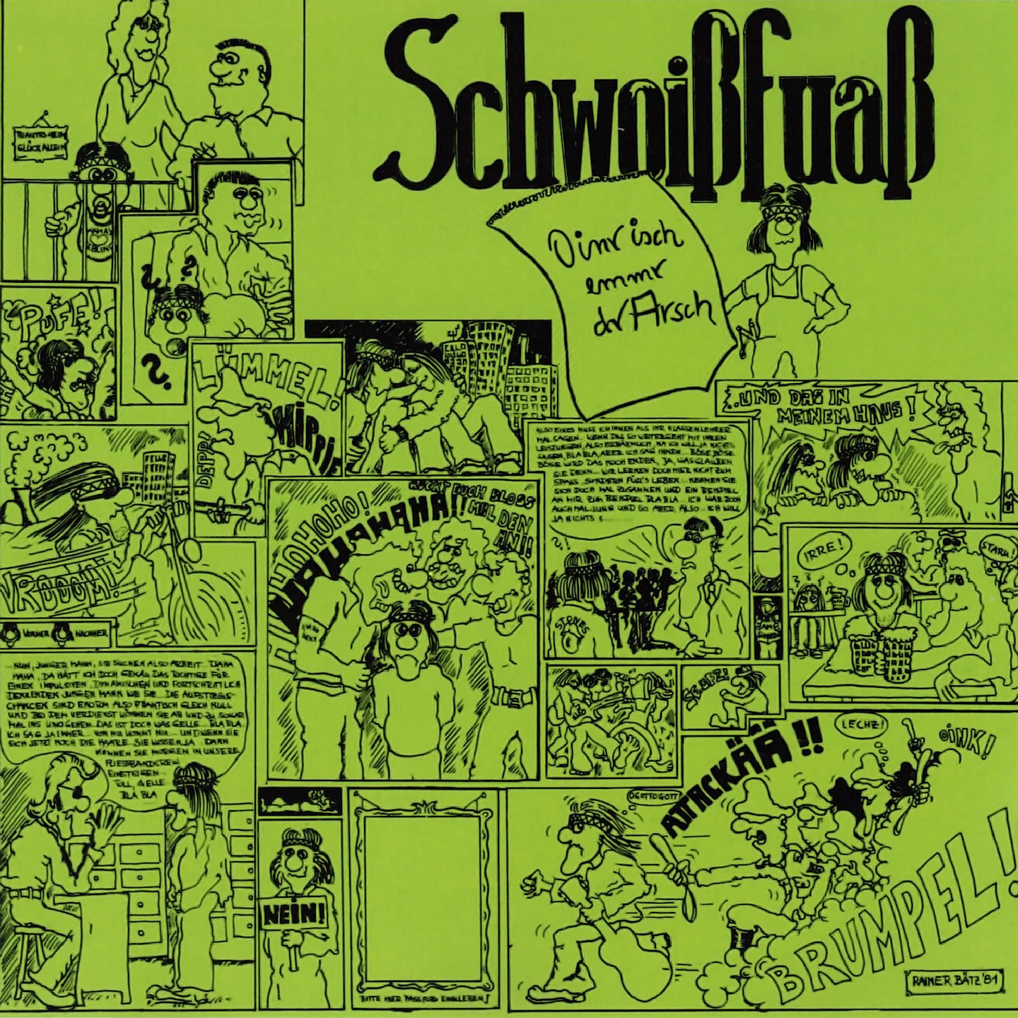 Official album cover art for the release Oinr isch emmr dr Arsch by Schwoißfuaß
