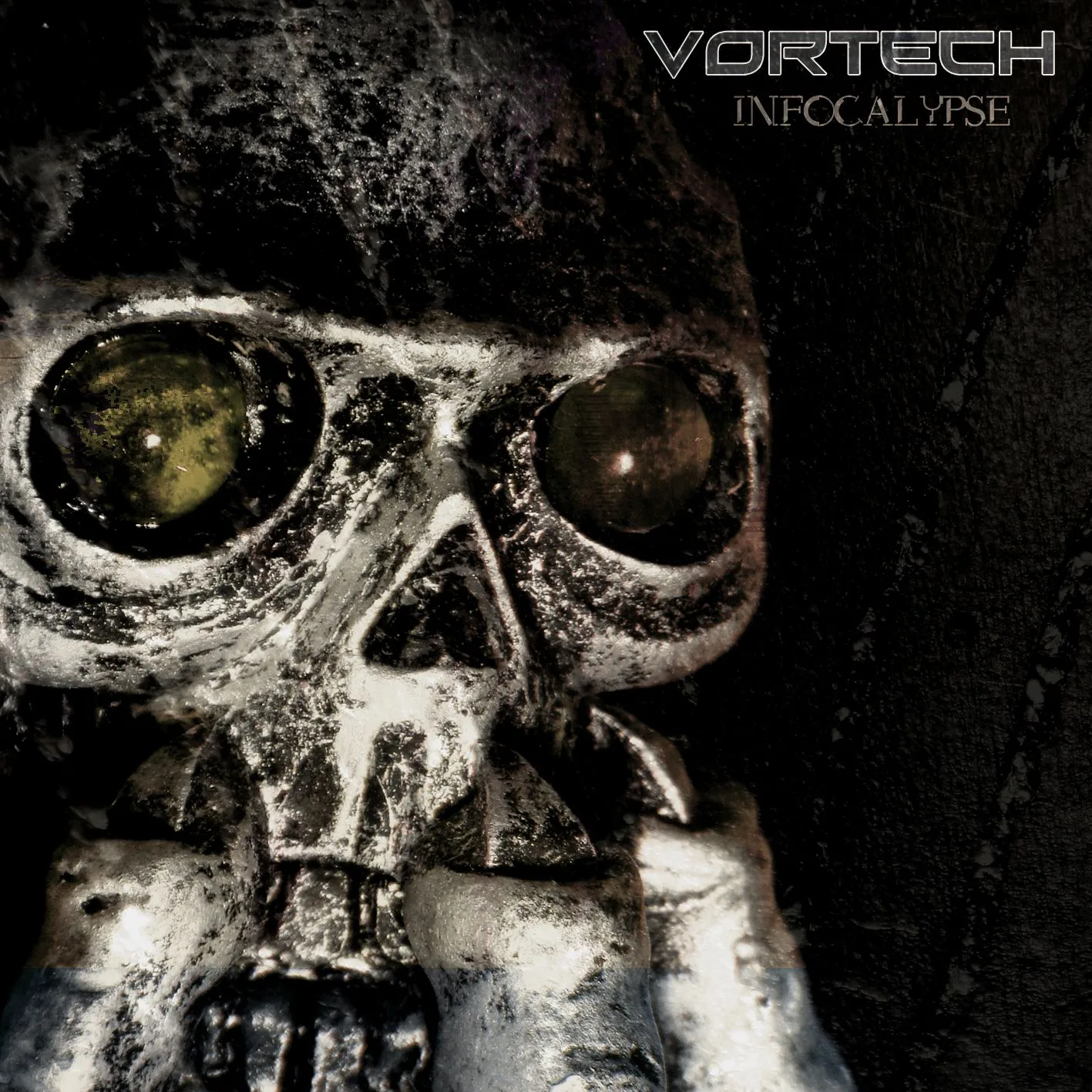 Official album cover art for the release Infocalypse by Vortech