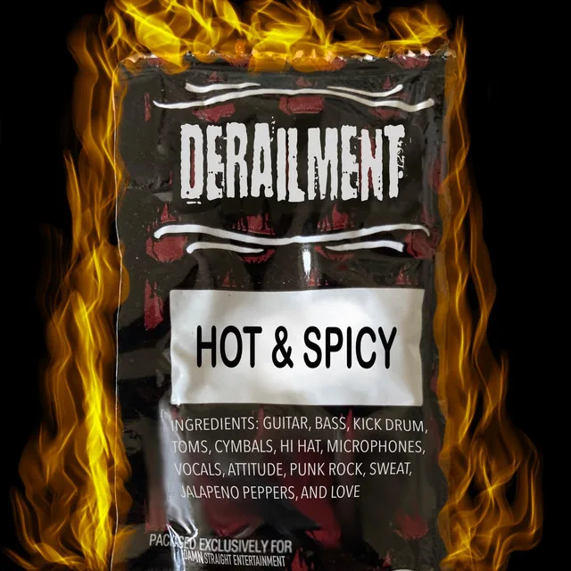 Official album cover art for the release Hot & Spicy by Derailment