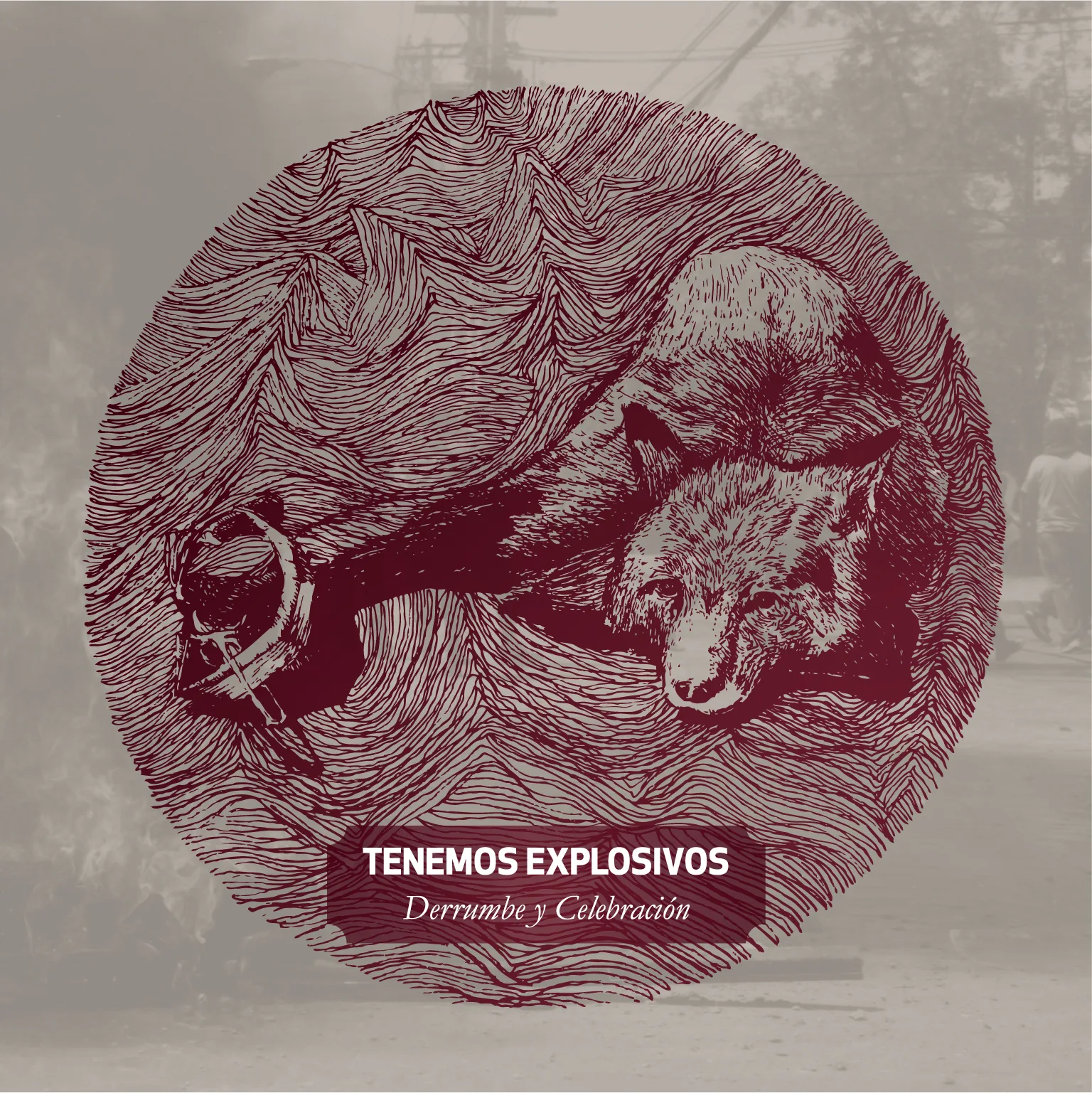 Official album cover art for the release Derrumbe y celebración by Tenemos Explosivos