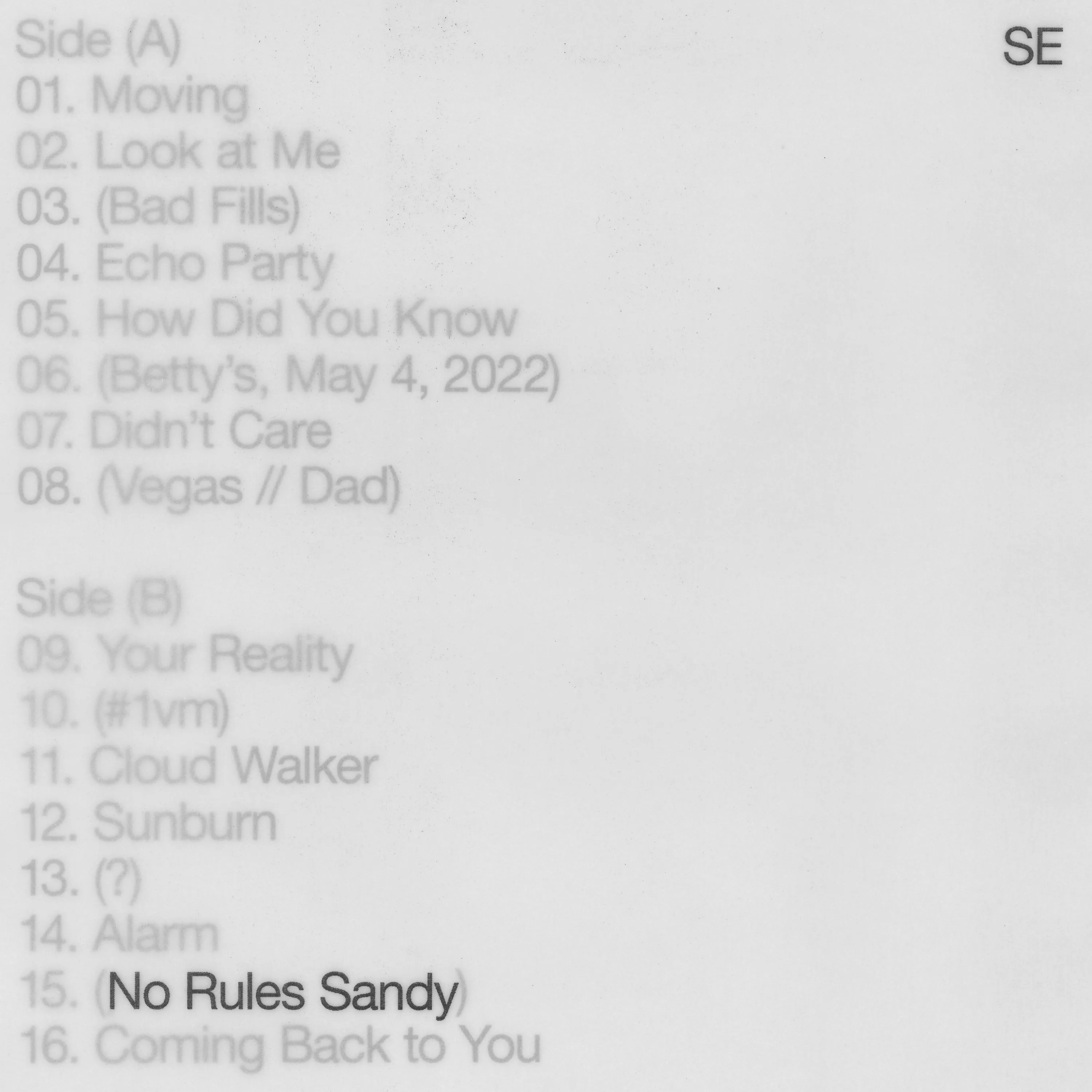 Official album cover art for the release No Rules Sandy by Sylvan Esso