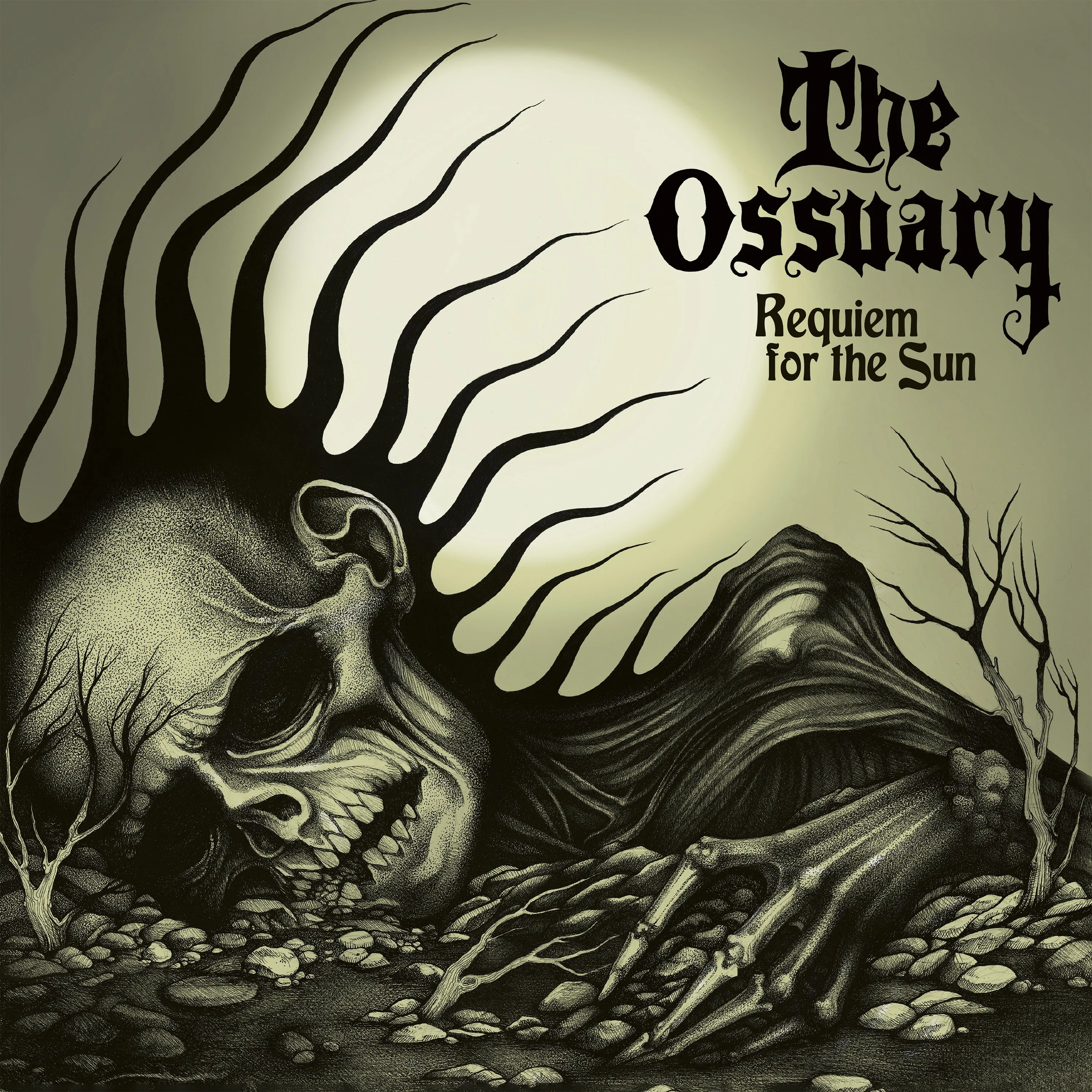 Official album cover art for the release Requiem for the Sun by The Ossuary