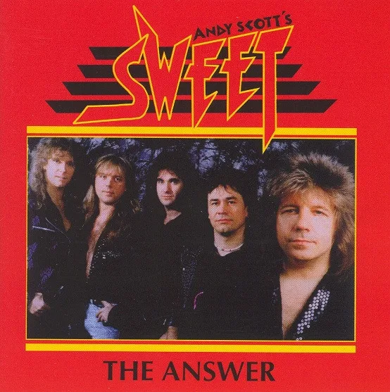 Official album cover art for the release The Answer by Andy Scott’s Sweet