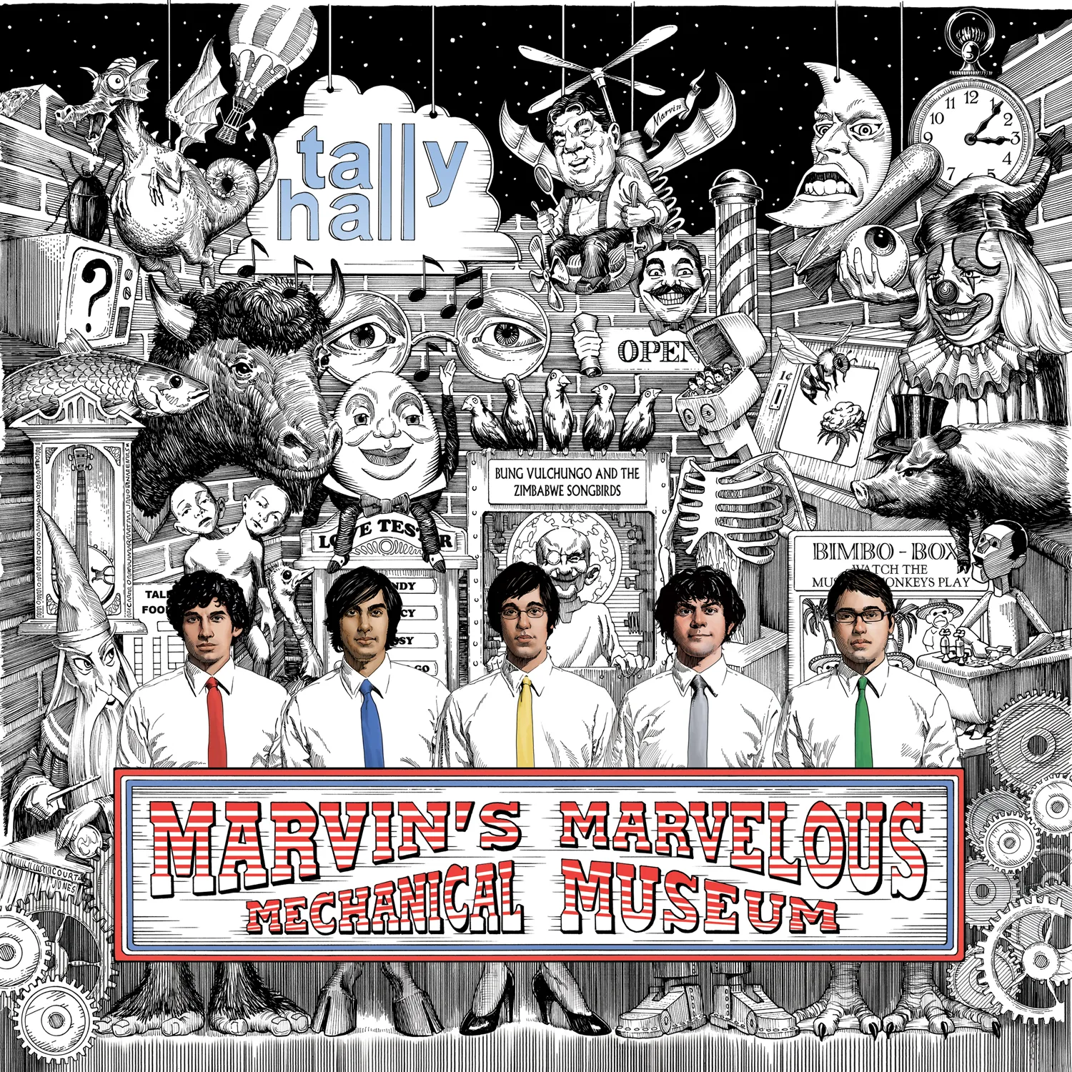 Official album cover artwork for Marvin’s Marvelous Mechanical Museum by Tally Hall