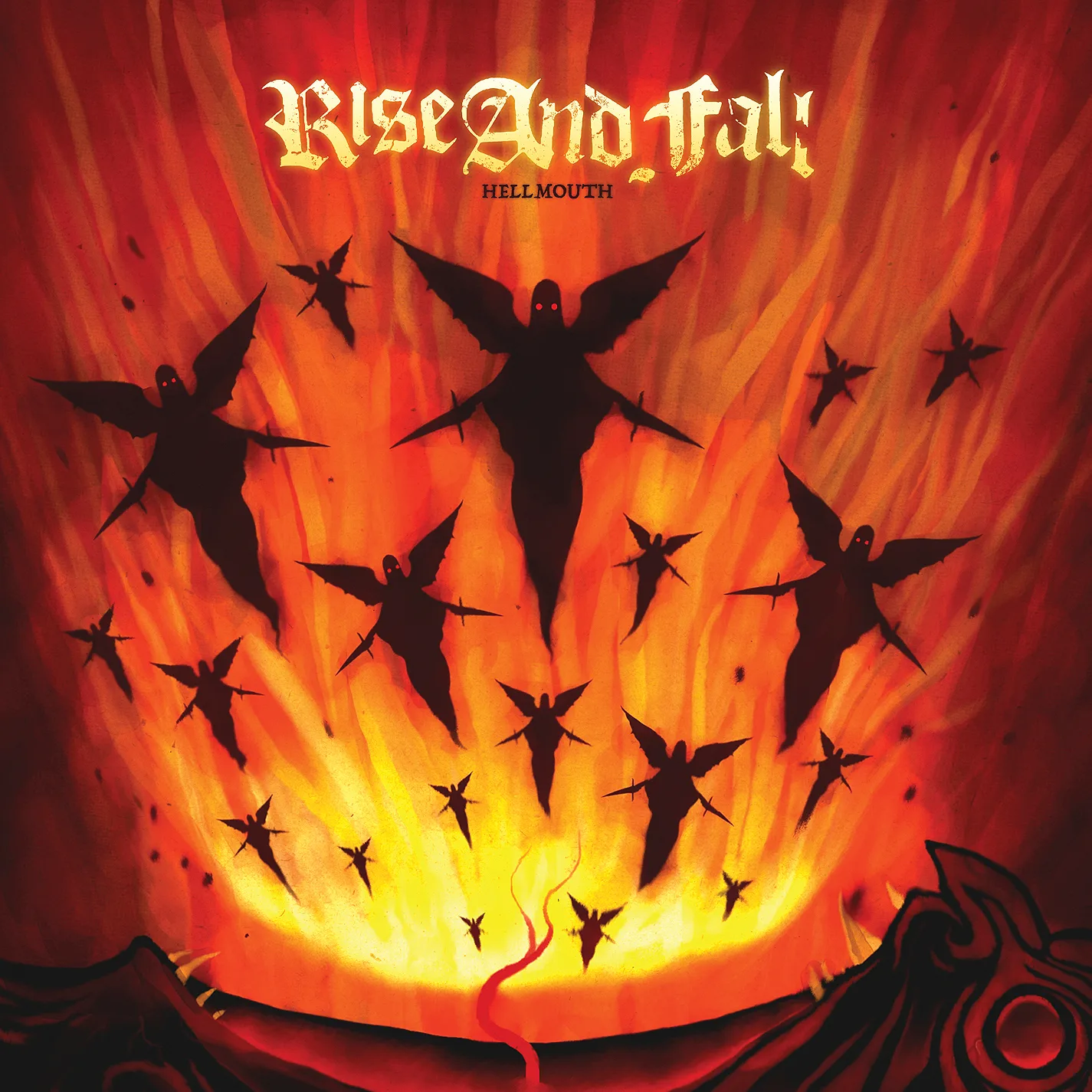 Official album cover art for the release Hellmouth by Rise and Fall