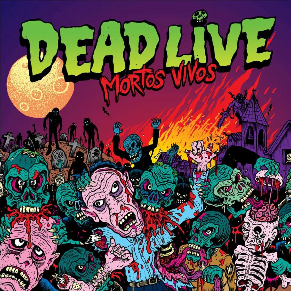 Official album cover art for the release Mortos vivos by Dead Live