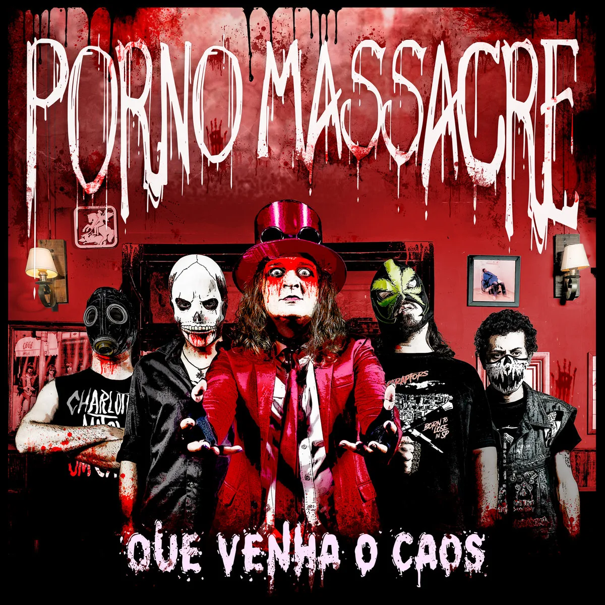 Official album cover art for the release Que venha o caos by Porno Massacre