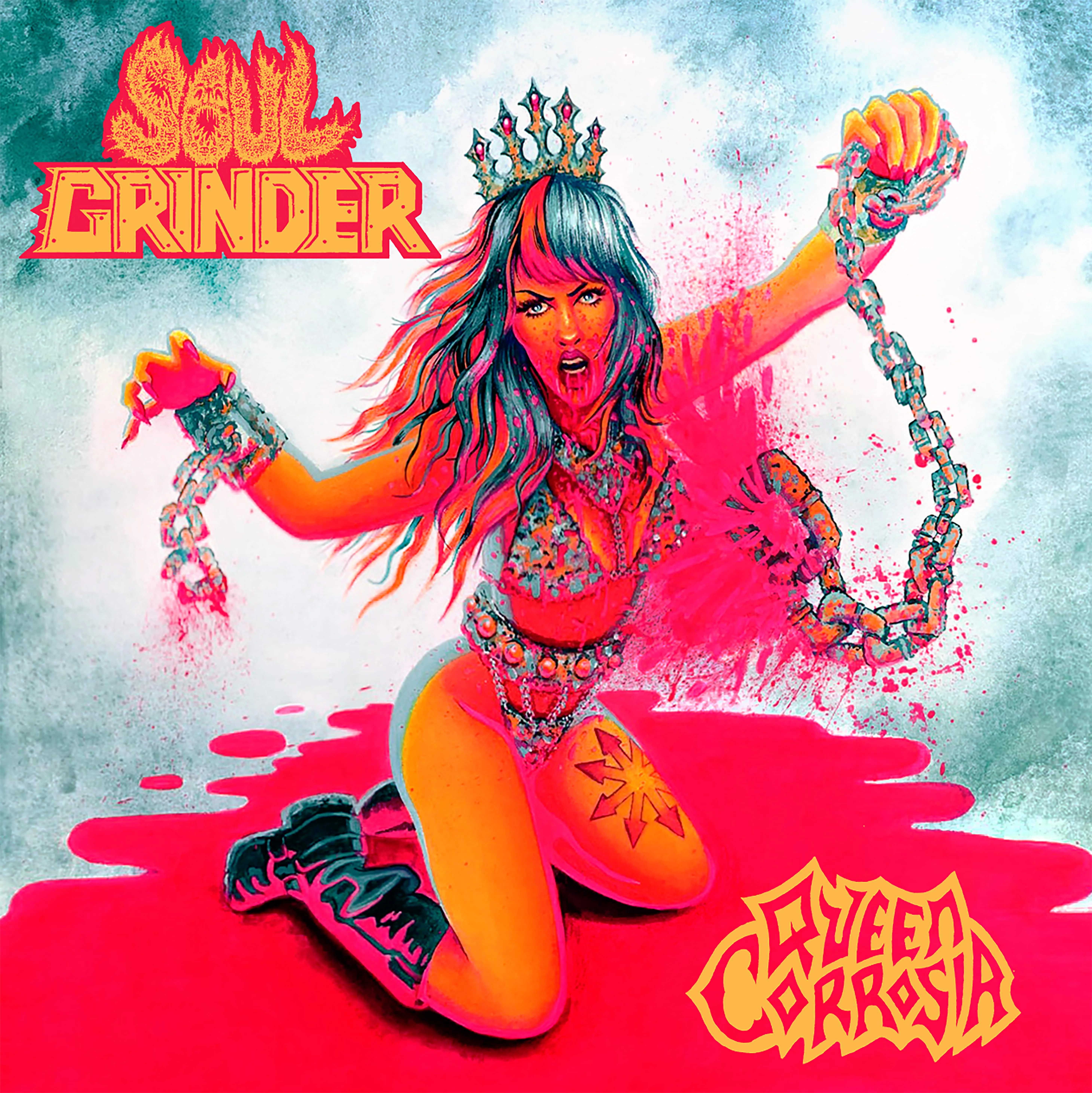 Official album cover art for the release Queen Corrosia by Soul Grinder