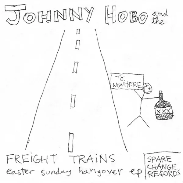 Official album cover art for the release Easter Sunday Hangover EP by Johnny Hobo and the Freight Trains