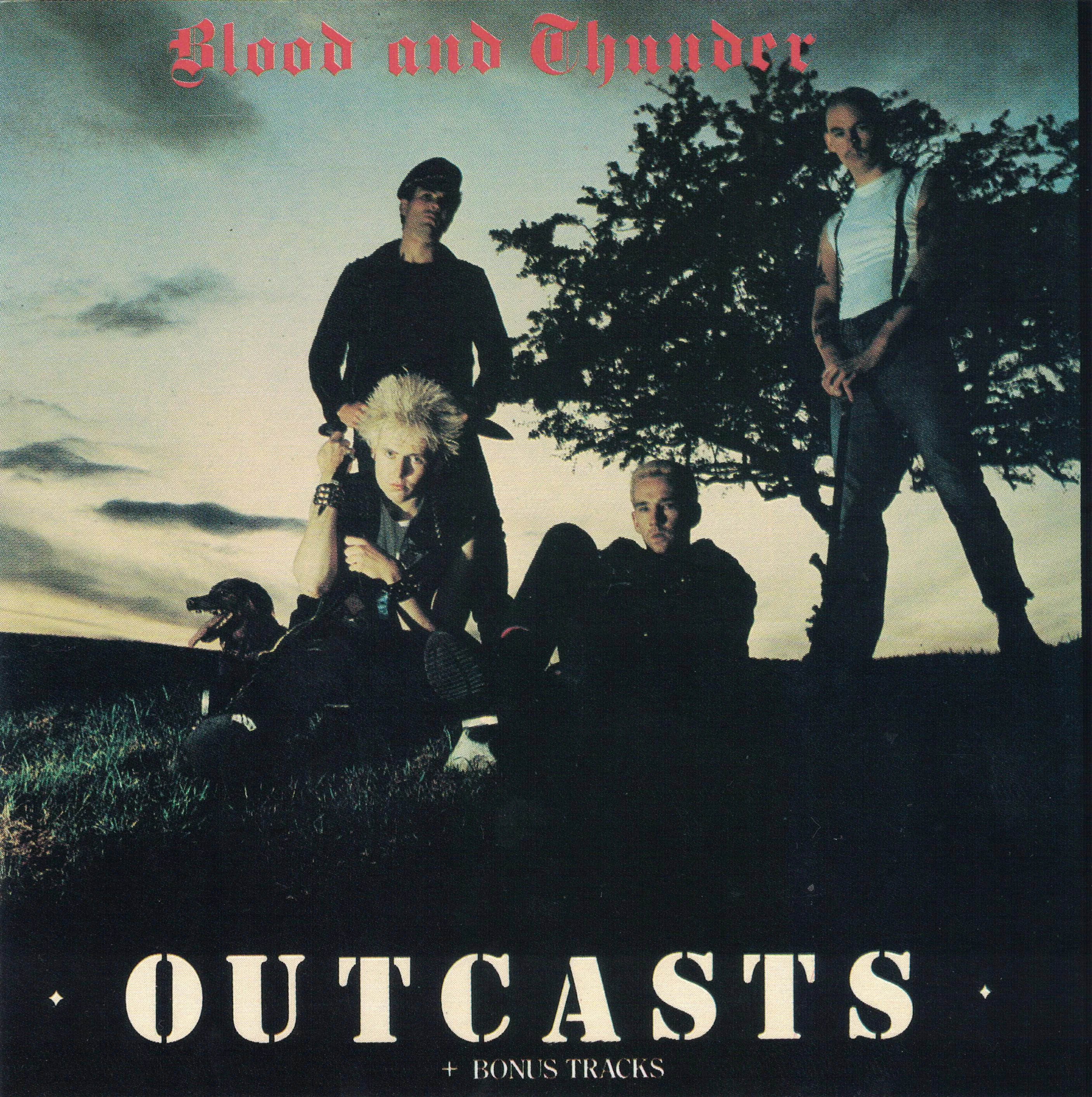 Official album cover art for the release Blood and Thunder by The Outcasts