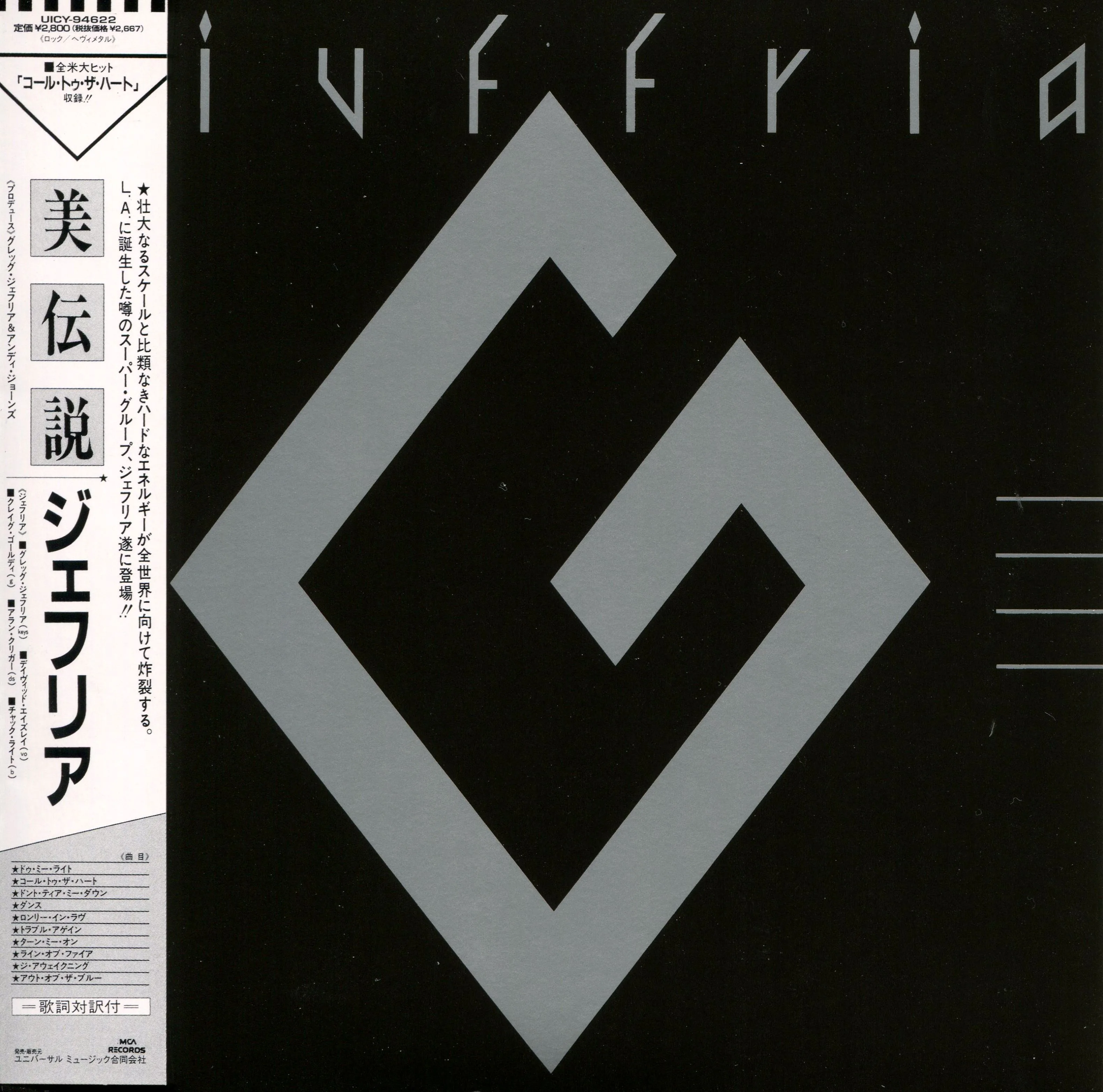 Official album cover art for the release Giuffria by Giuffria