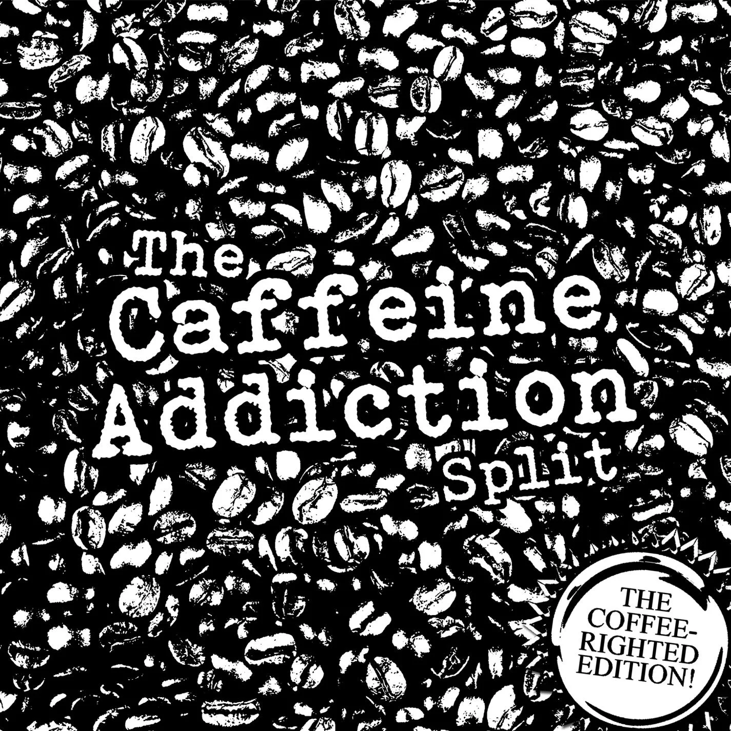 Official album cover art for the release The Caffeine Addiction Split by The Füneral Coffee