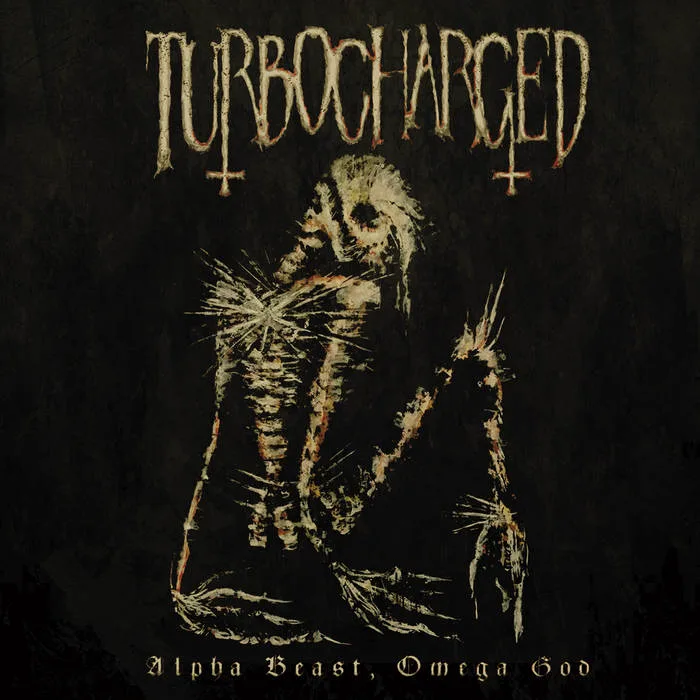 Official album cover art for the release Alpha Beast, Omega God by Turbocharged