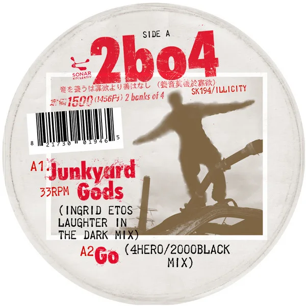 Official album cover art for the release Junkyard Gods / Go / Queen of Crows by Two Banks of Four