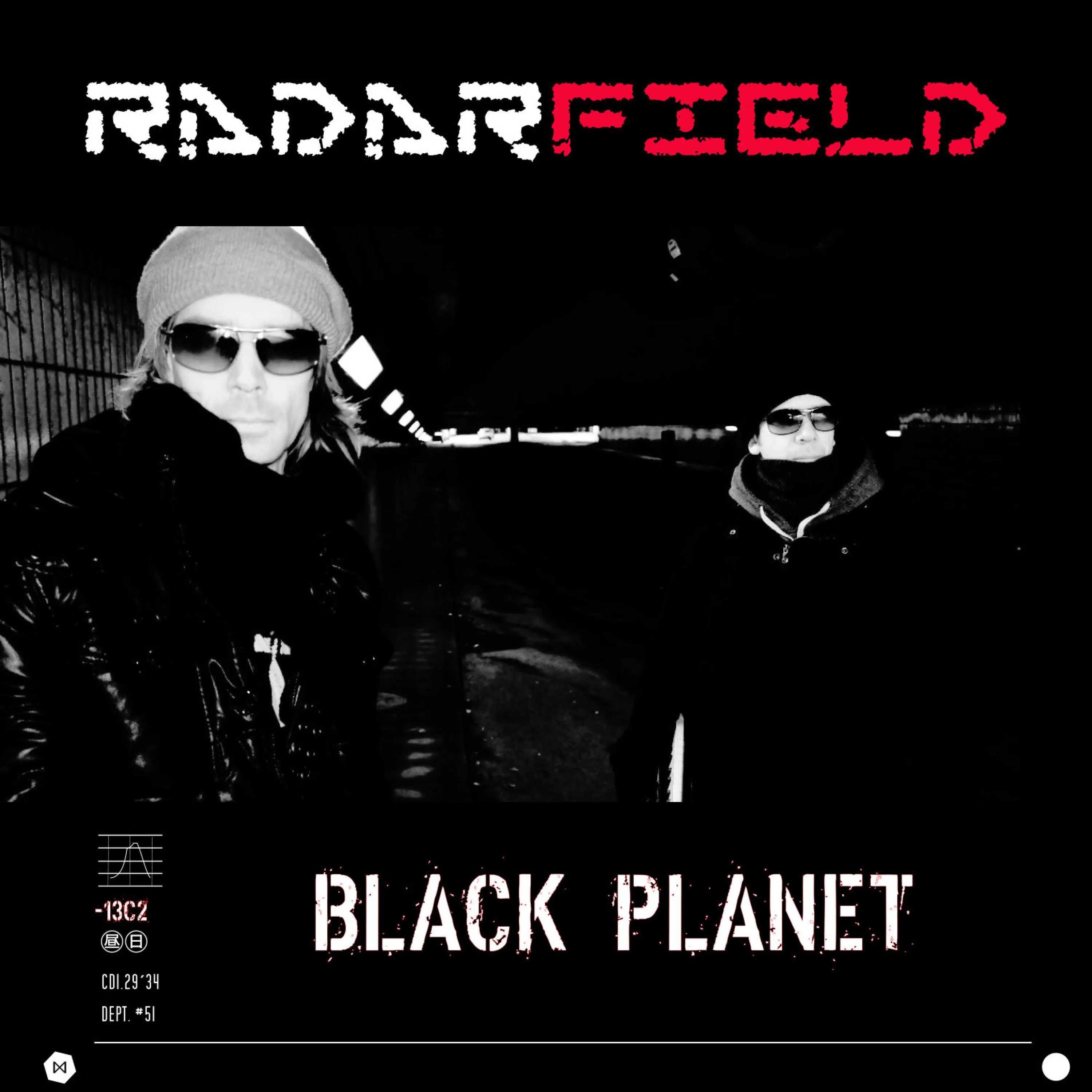 Official album cover art for the release Black Planet by Radarfield