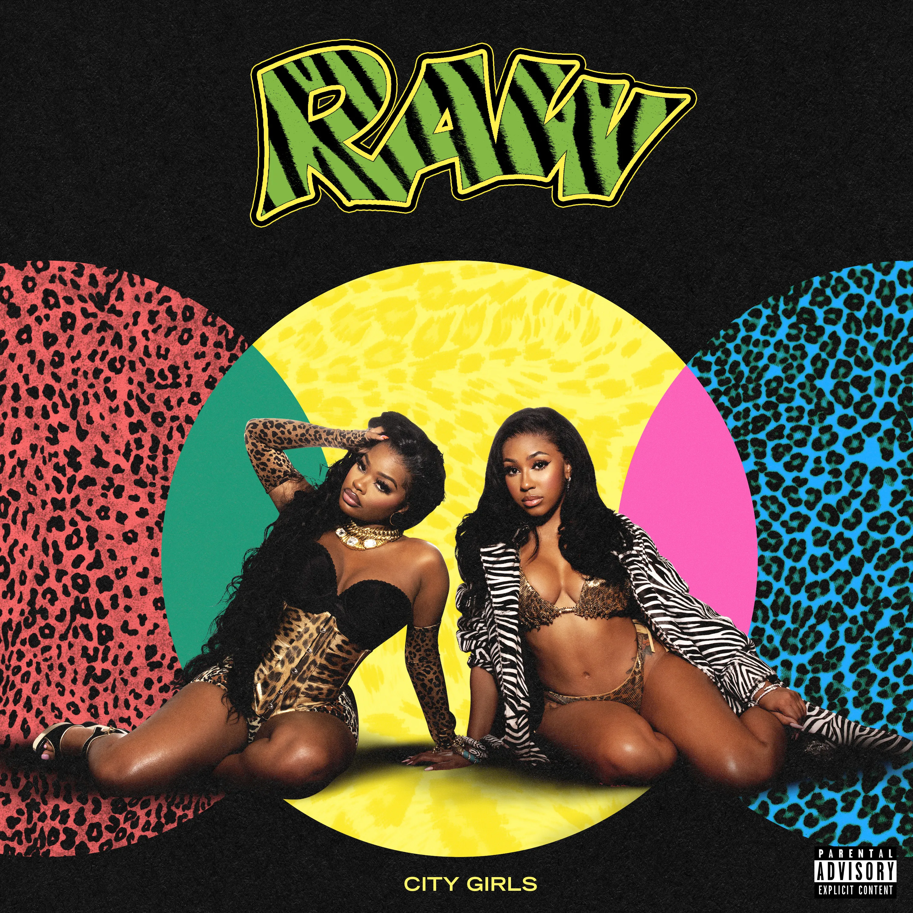 Official album cover art for the release RAW by City Girls