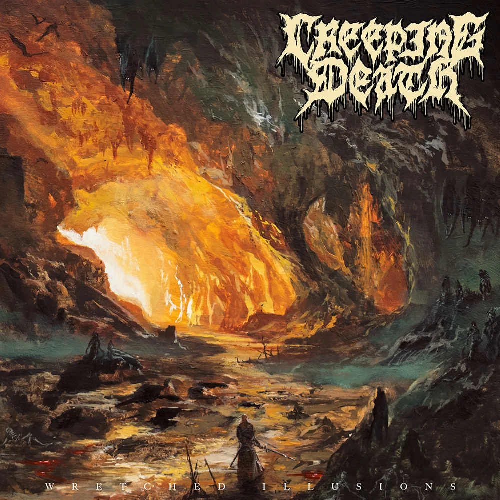 Official album cover art for the release Wretched Illusions by Creeping Death