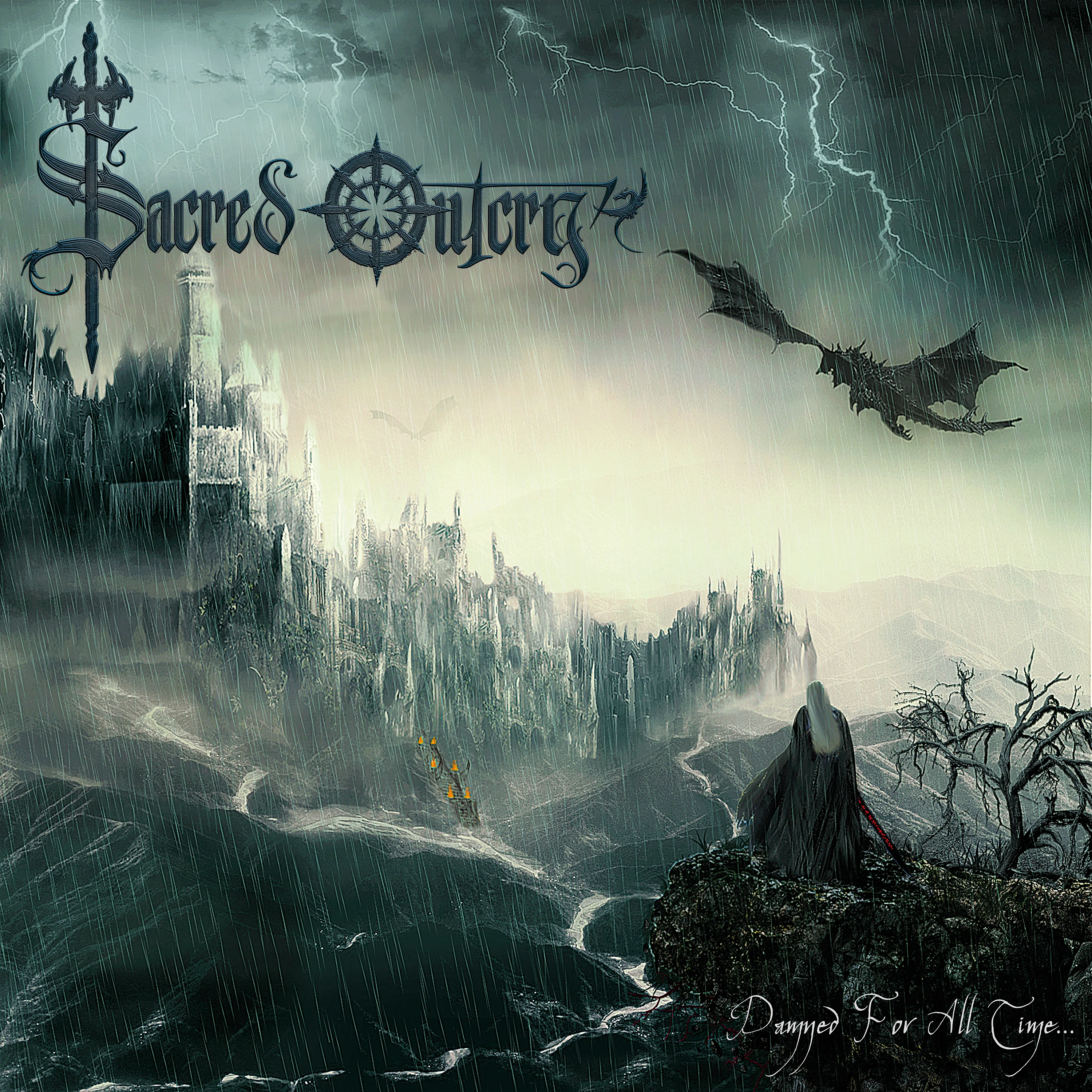 Official album cover art for the release Damned for All Time... by Sacred Outcry