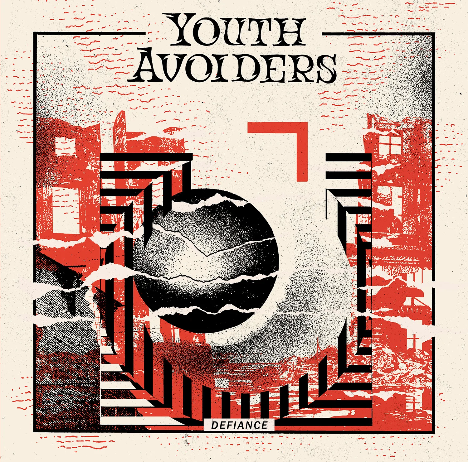 Official album cover art for the release Defiance by Youth Avoiders