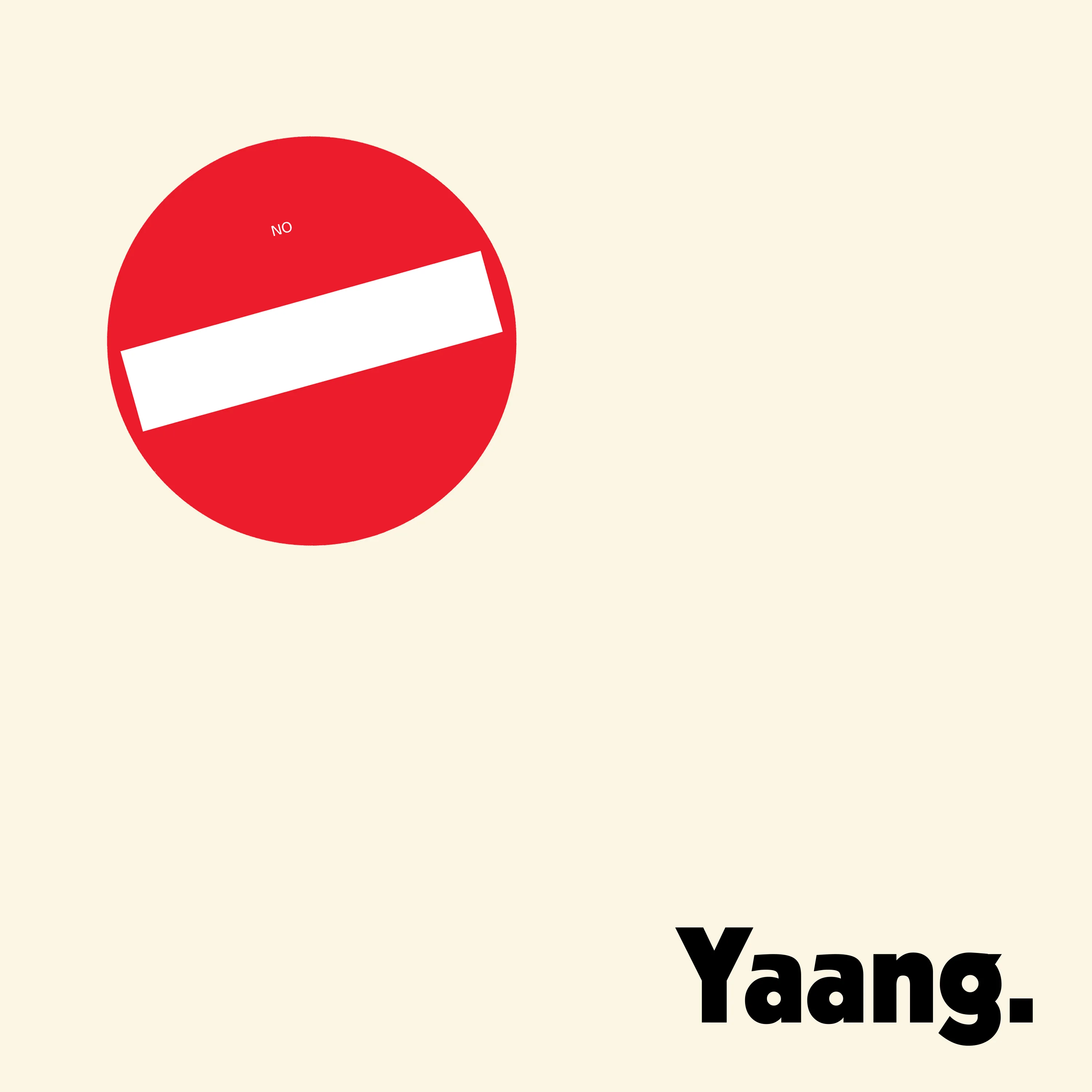 Official album cover art for the release No by YAANG