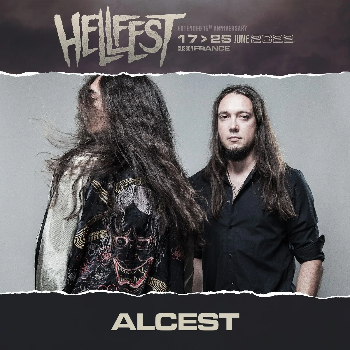 Official album cover art for the release Hellfest 2022 Live by Alcest