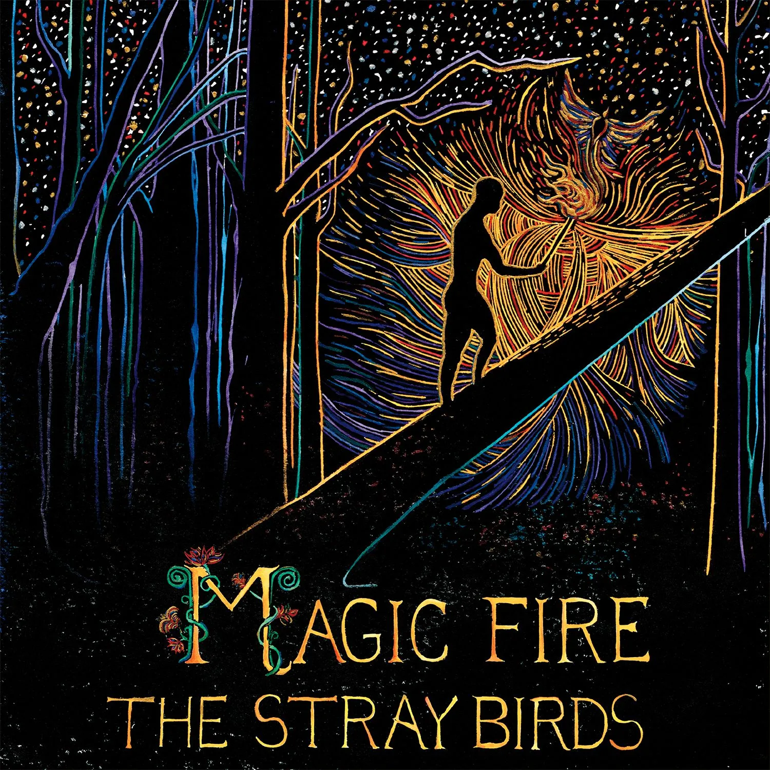 Official album cover art for the release Magic Fire by The Stray Birds