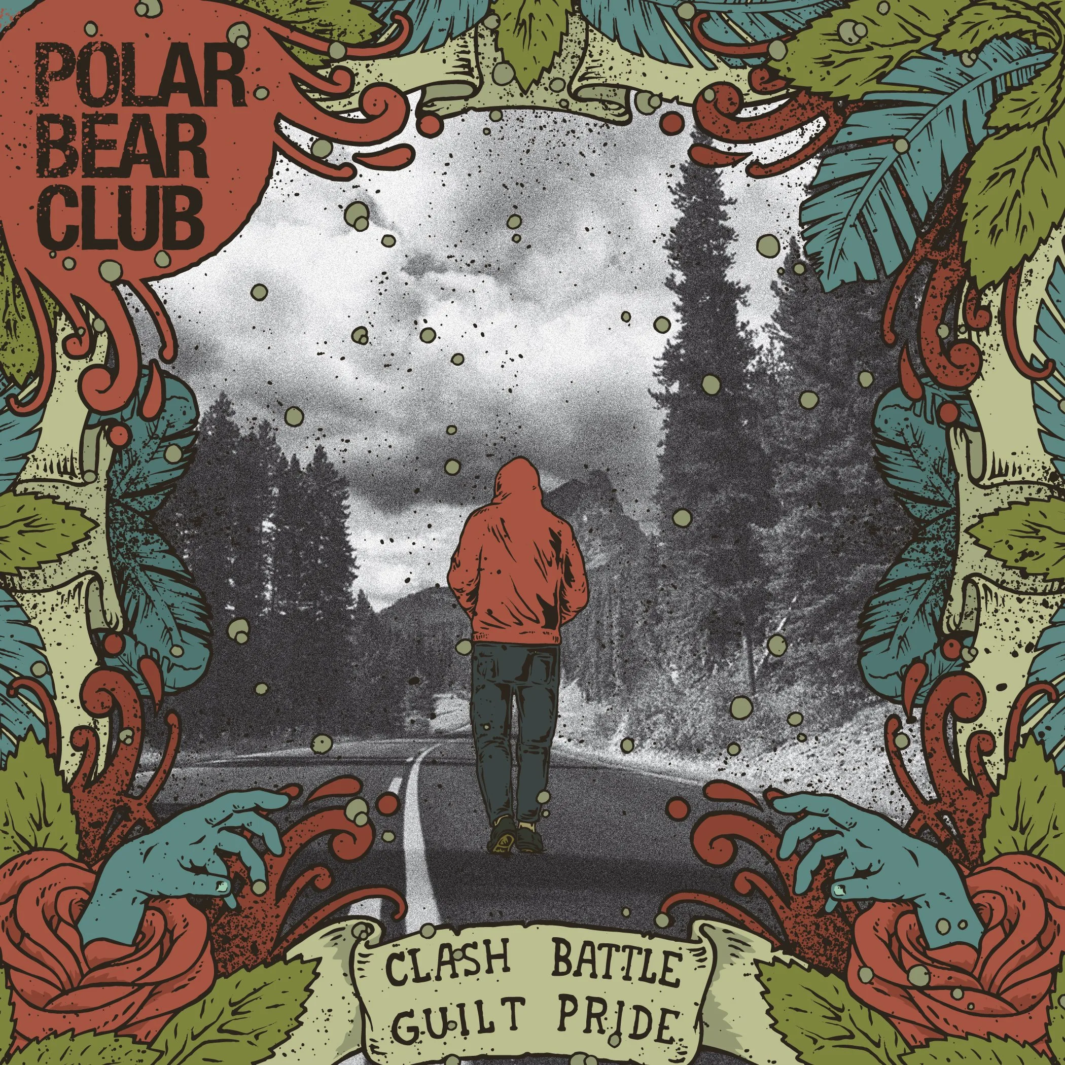 Official album cover art for the release Clash Battle Guilt Pride by Polar Bear Club