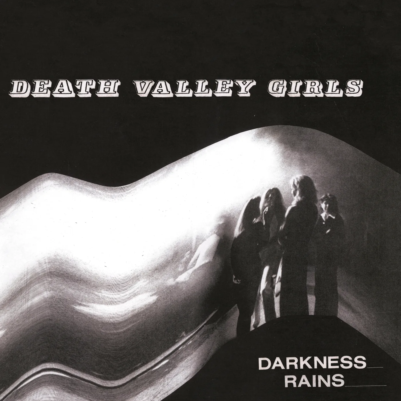 Official album cover art for the release Darkness Rains by Death Valley Girls