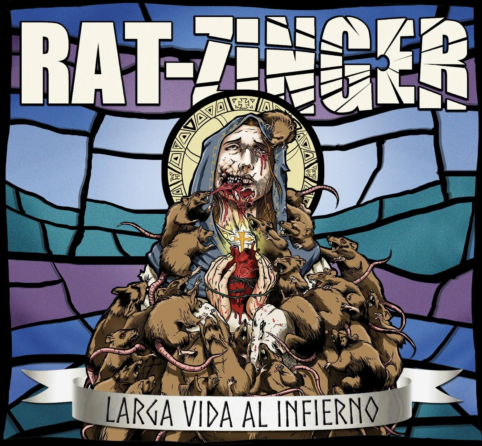 Official album cover artwork for Larga vida al infierno by Rat-Zinger
