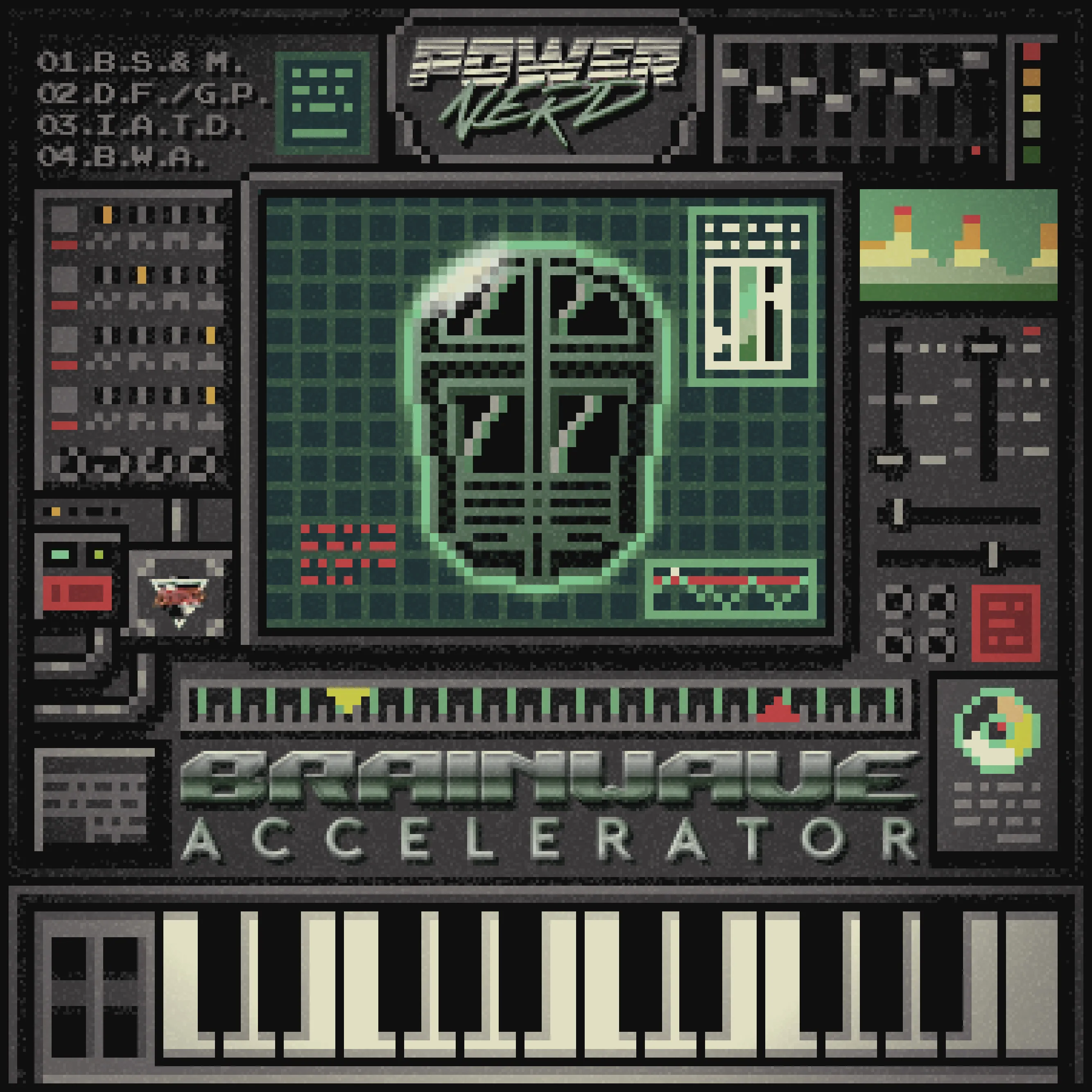 Official album cover art for the release Brainwave Accelerator by Powernerd