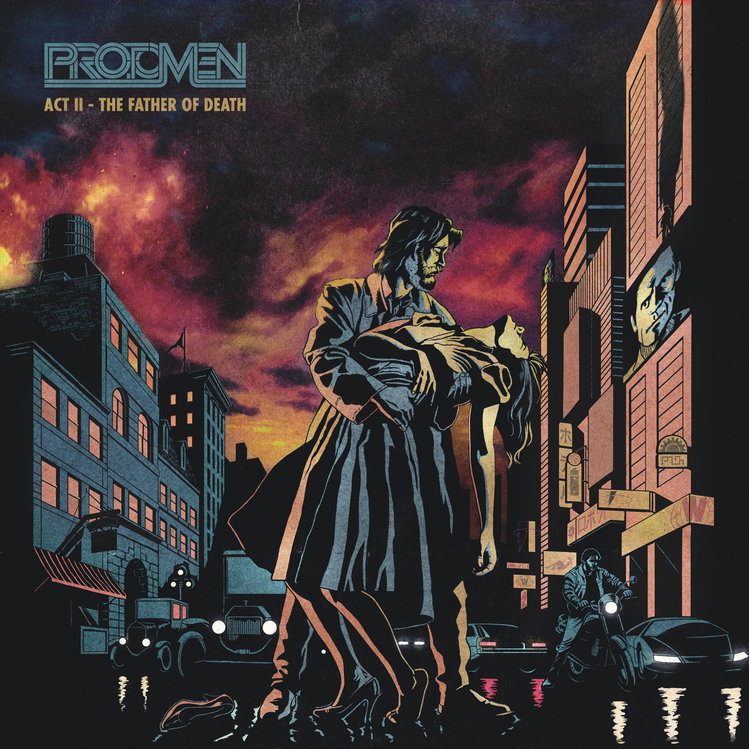 Official album cover art for the release Act II: The Father of Death by The Protomen